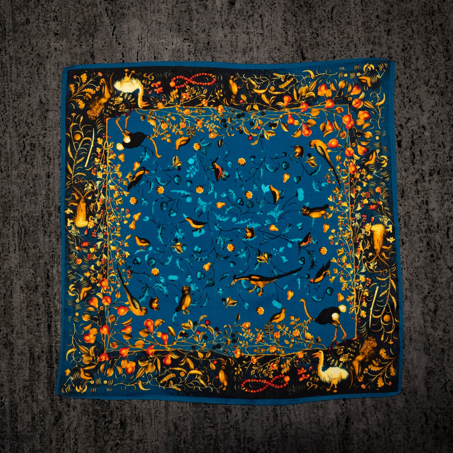 KAIYI 53x53CM 100% Pure Silk Scarf in Luxurious Print for Women Fashion and Gift