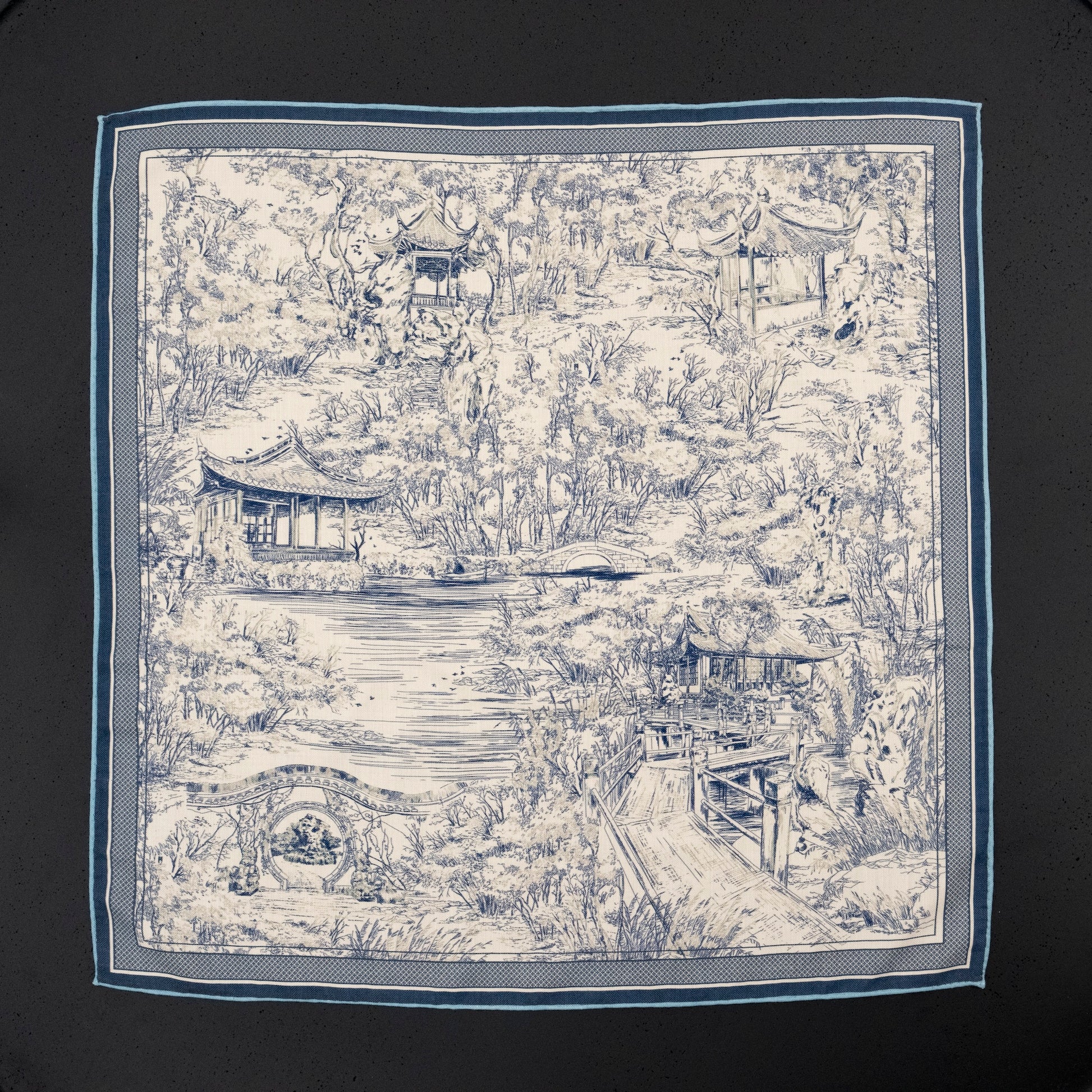 KAIYI 70x70CM Silk-Wool Scarf in Luxurious Print for Women Fashion and Gift (SW65-12)