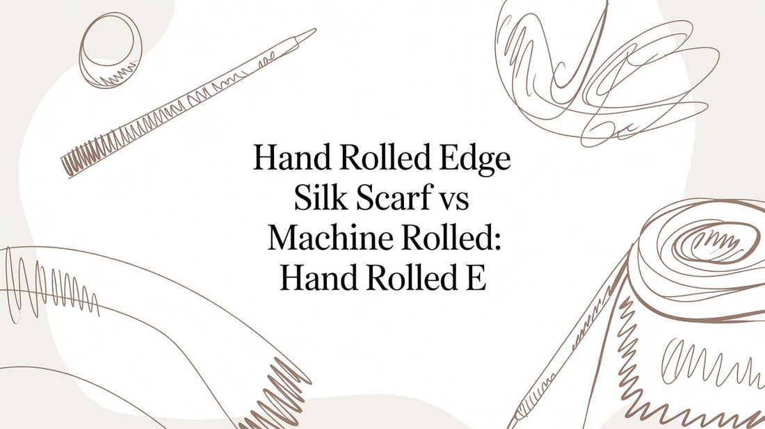 Hand rolled edge silk scarf vs machine rolled: Hand Rolled E