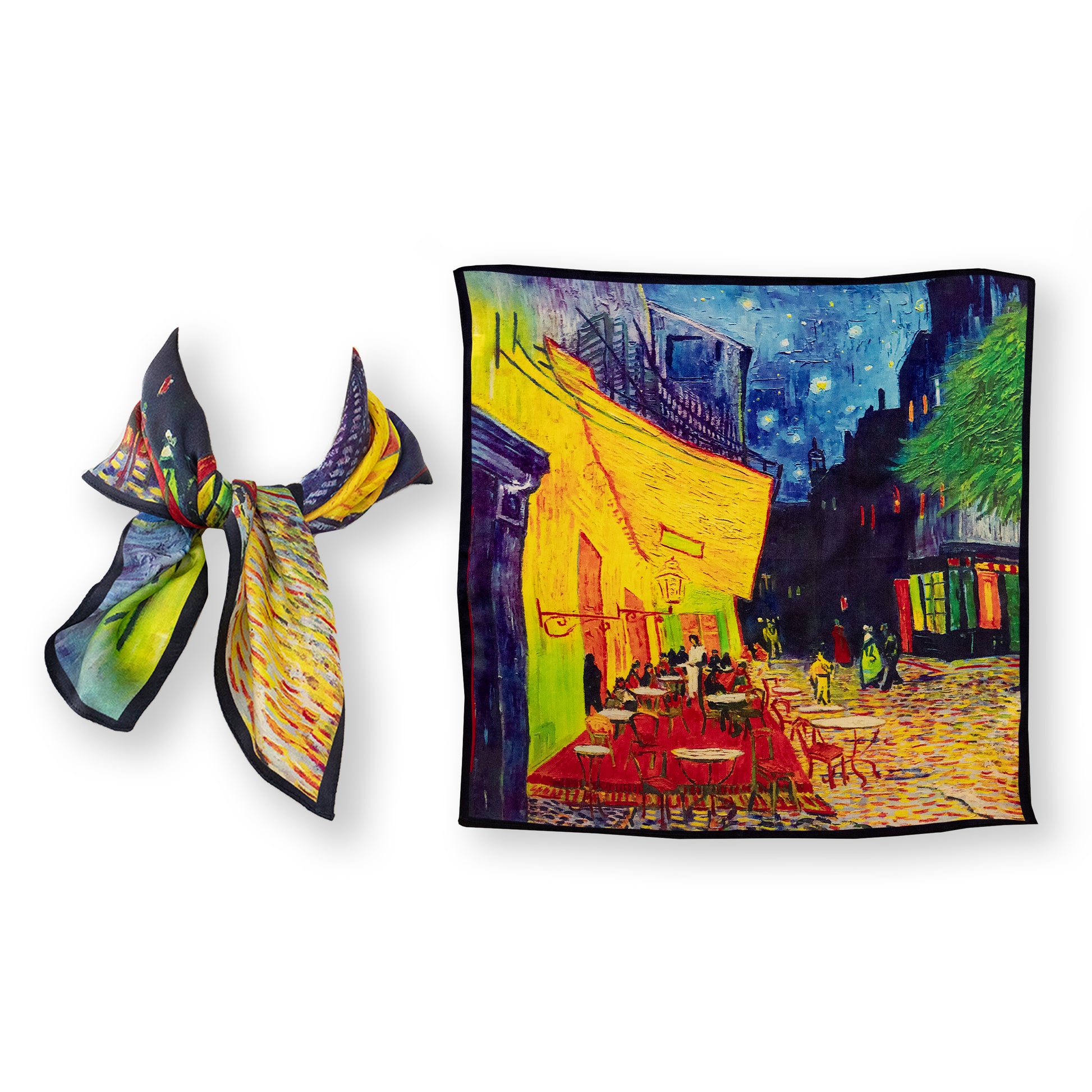 KAIYI 53x53CM 100% Pure Silk Scarf for Women Fashion and Gift (Artsy14)