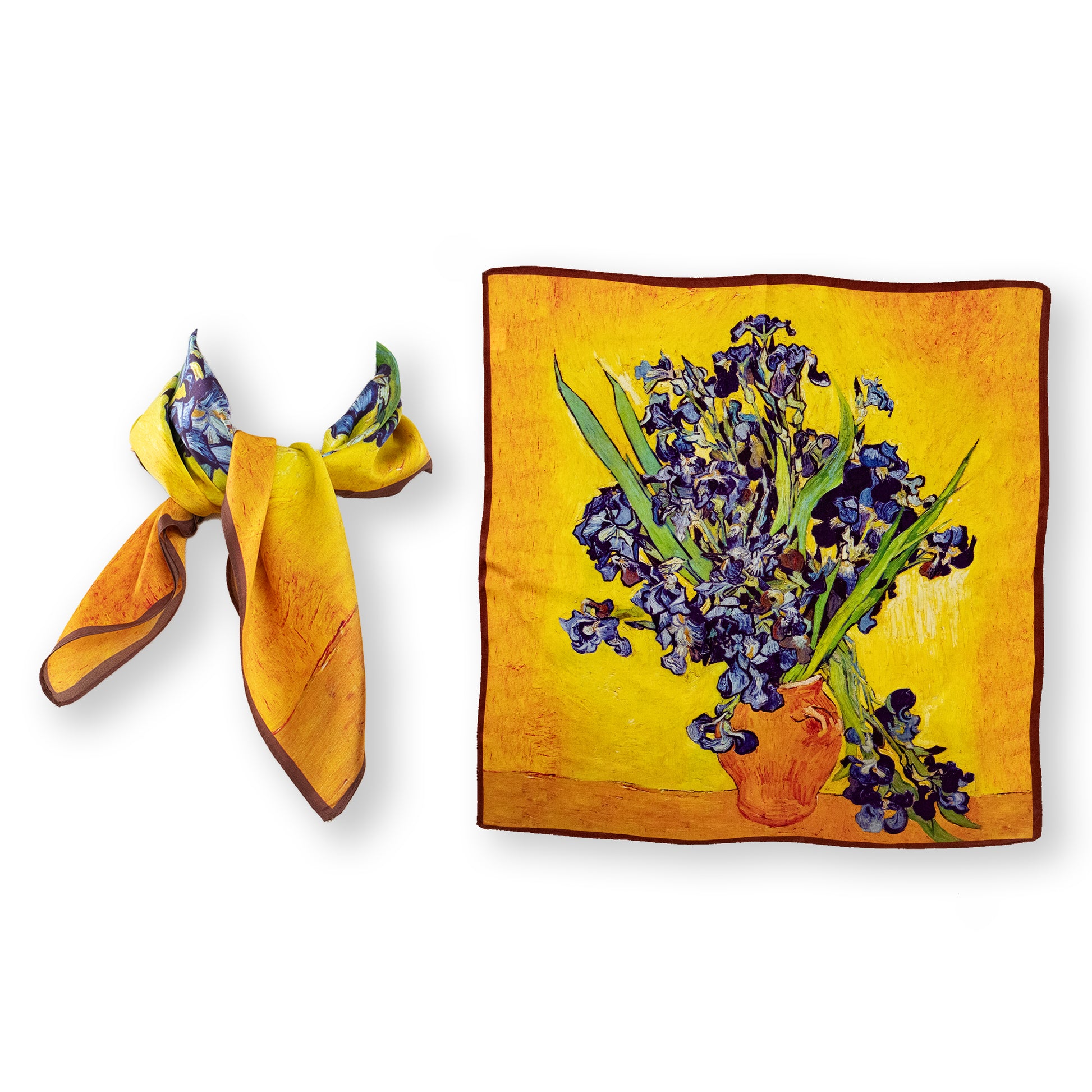 KAIYI 53x53CM 100% Pure Silk Scarf for Women Fashion and Gift (Artsy16)