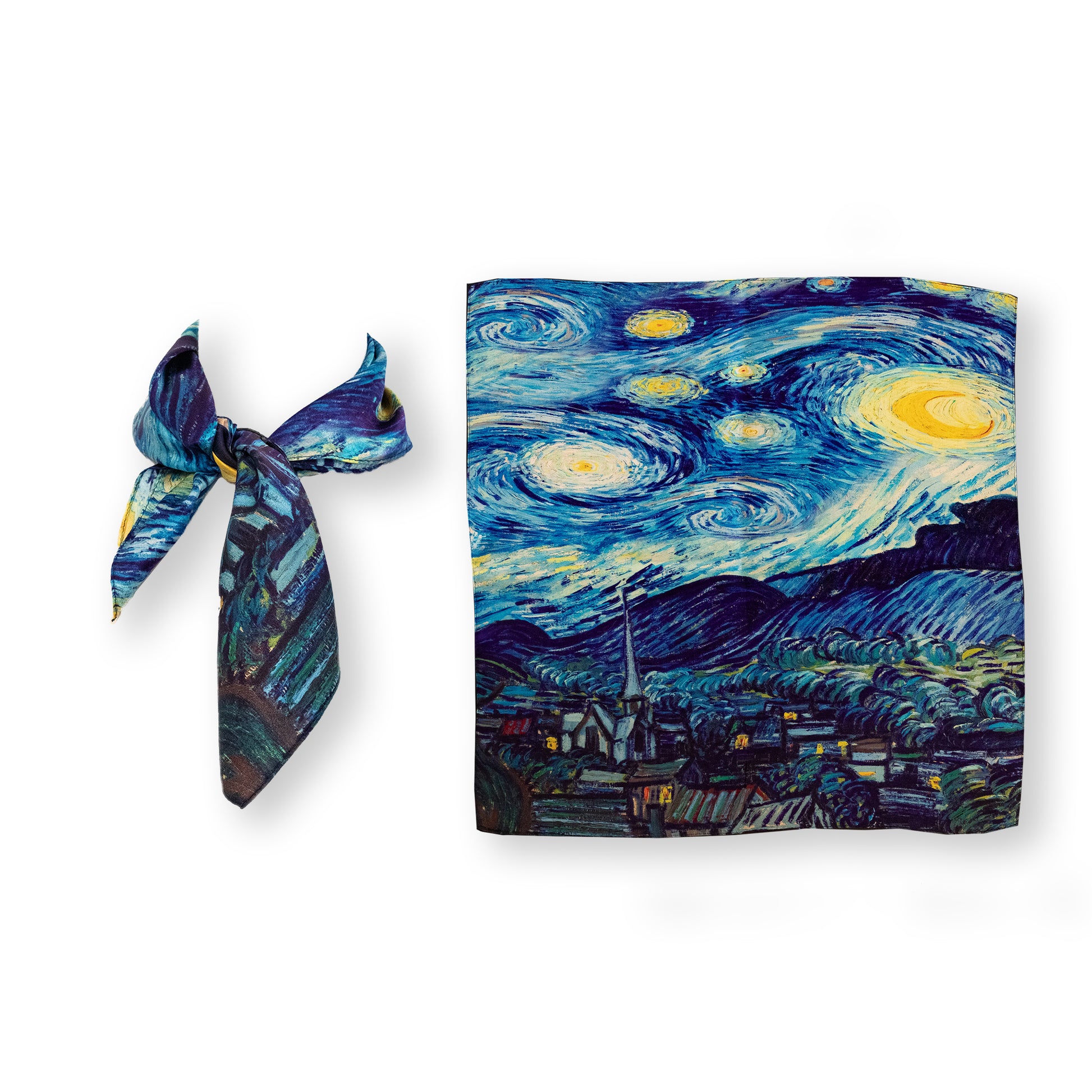 KAIYI 53x53CM 100% Pure Silk Scarf for Women Fashion and Gift (Artsy17)