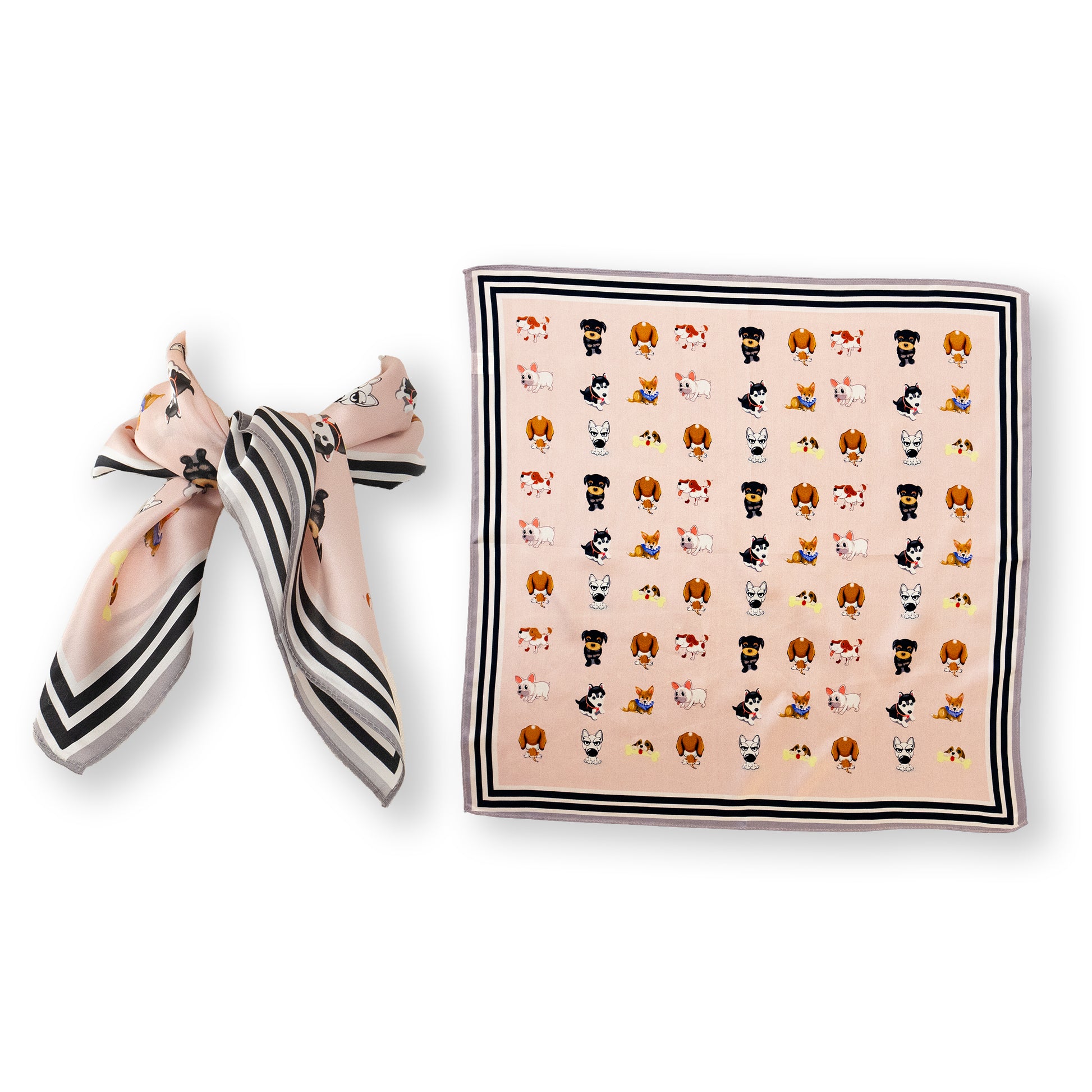 KAIYI 53x53CM 100% Pure Silk Scarf for Women Fashion and Gift (Cute10)