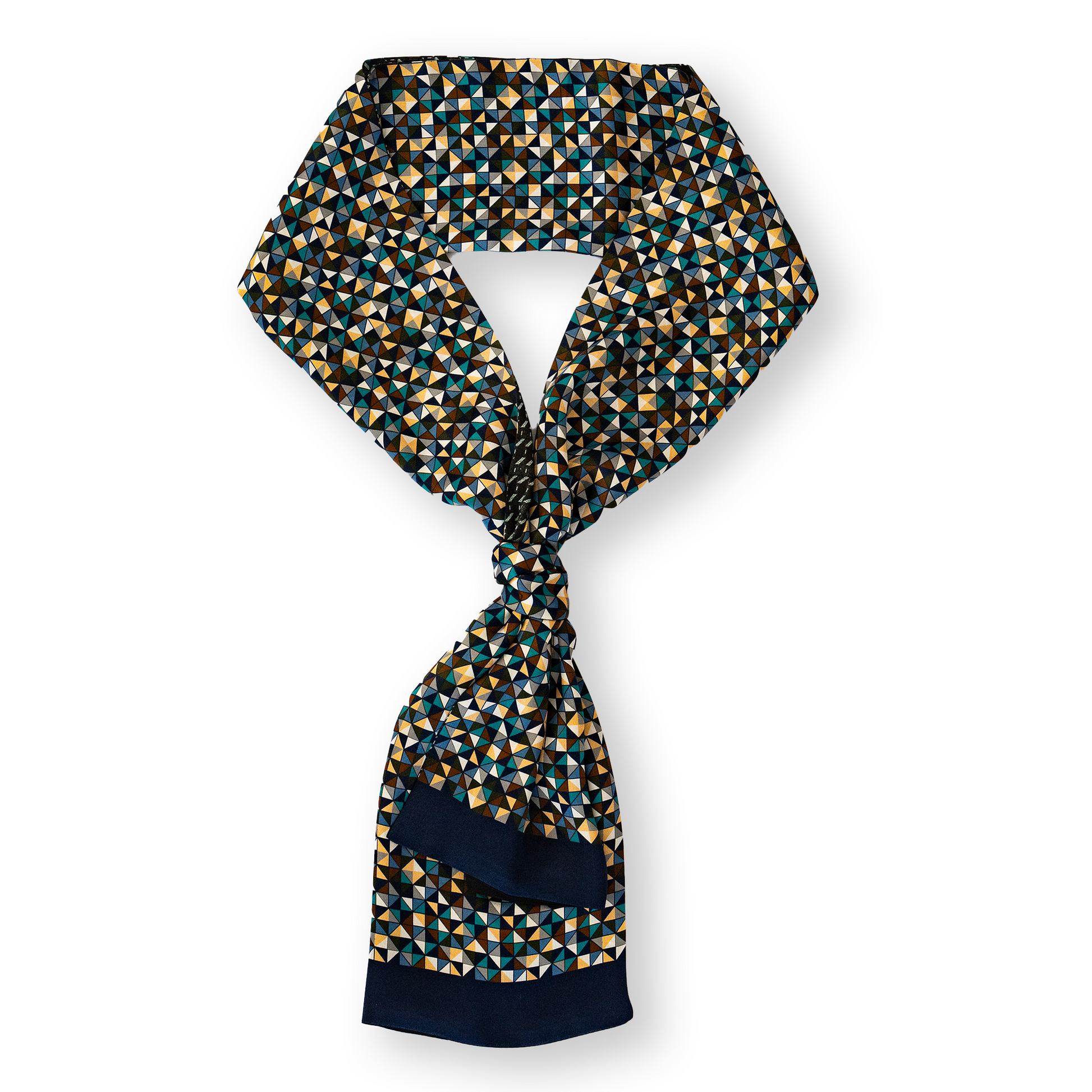 KAIYI 27x160CM 100% Pure Silk Scarf in Double-sided Print for Men’s Fashion and Gift (MEN06)