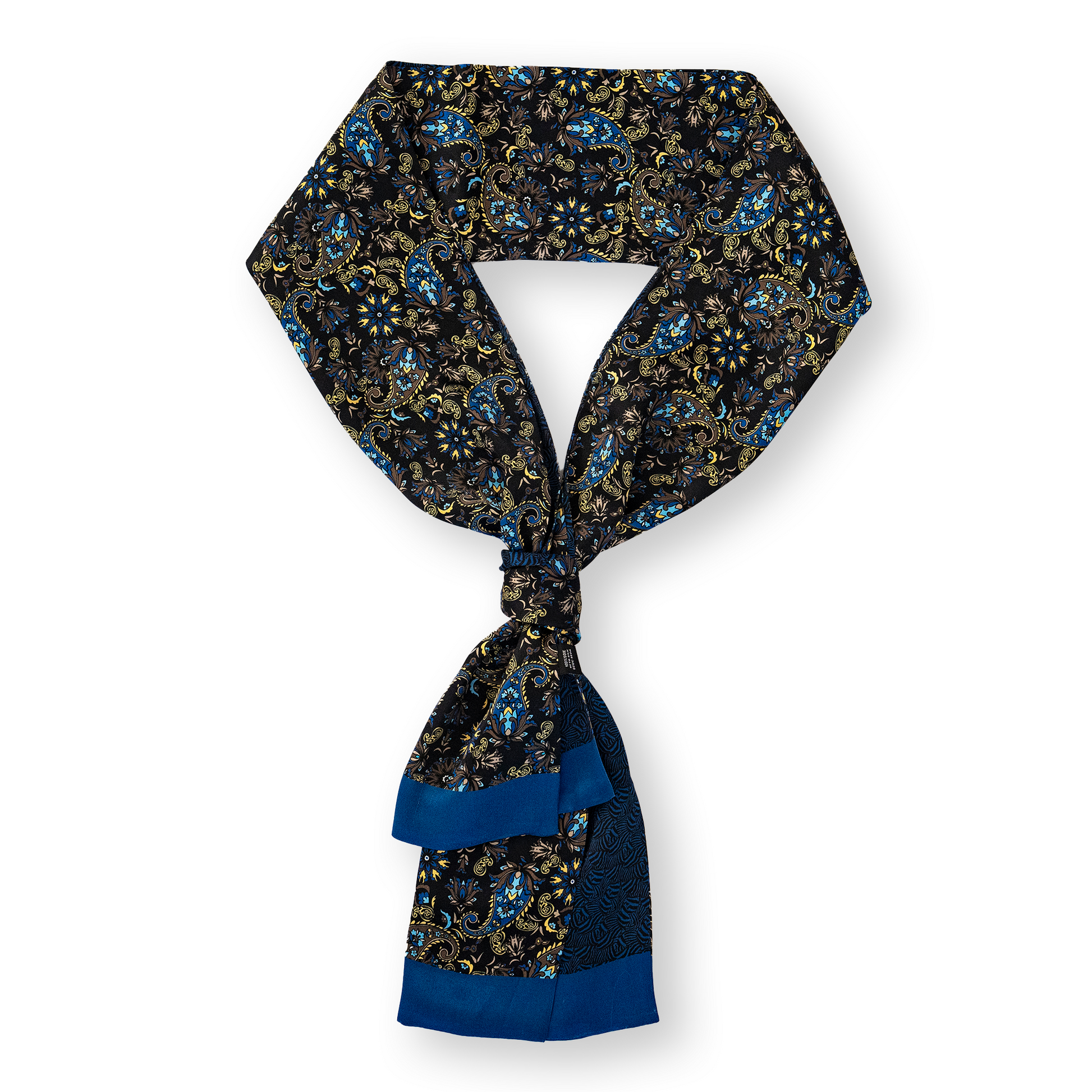 KAIYI 27x160CM 100% Pure Silk Scarf in Double-sided Print for Men’s Fashion and Gift (MEN11)