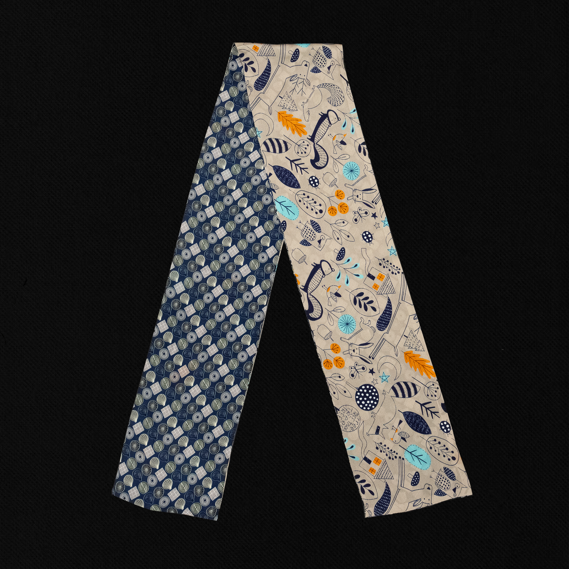 KAIYI 17x150CM 100% Pure Silk Scarf in Abstract Print for Women Fashion and Gift (SU15)