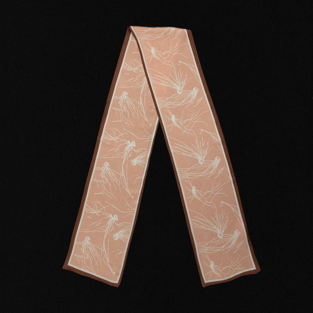 KAIYI 17x150CM 100% Pure Silk Scarf in Abstract Print for Women Fashion and Gift (SU18)