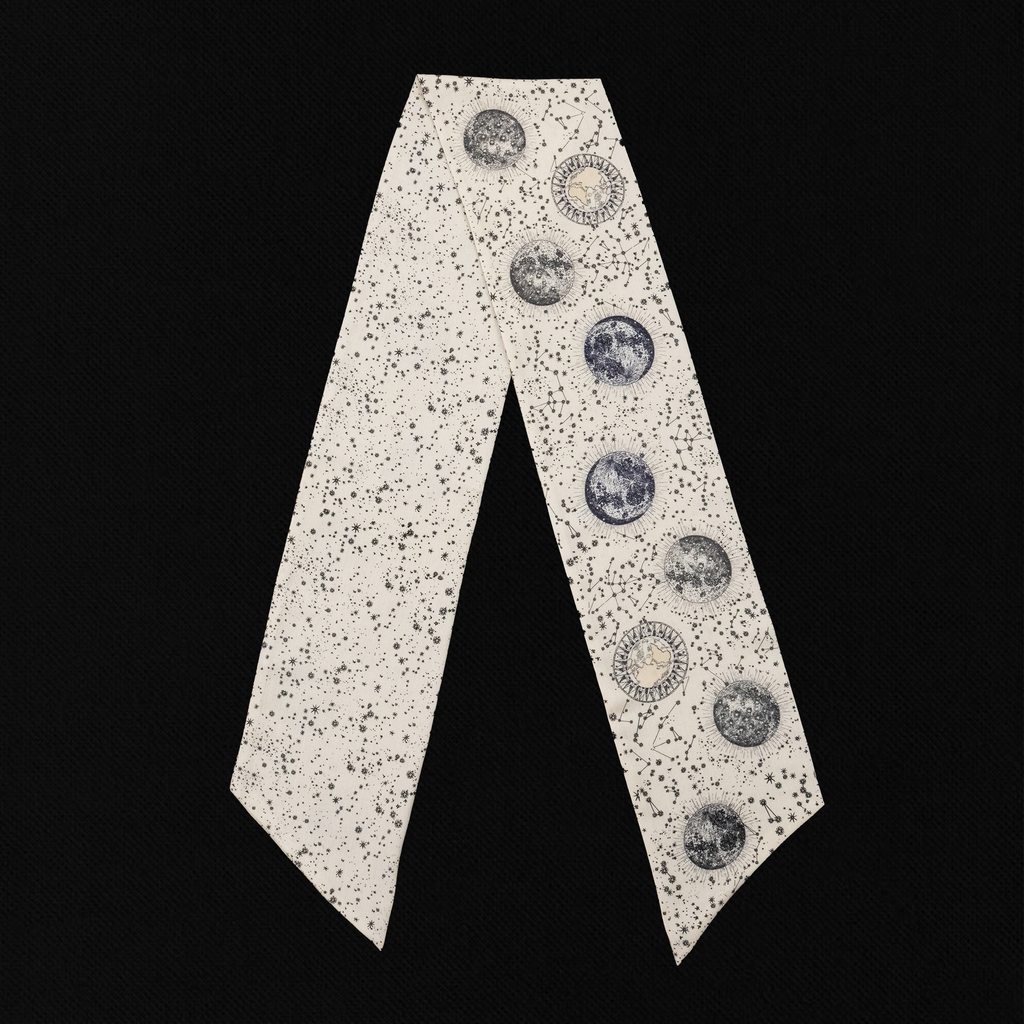 KAIYI 15x150CM Silk-Wool Scarf in Double-Sided Luxurious Print for Women Fashion and Gift (SW65-01)