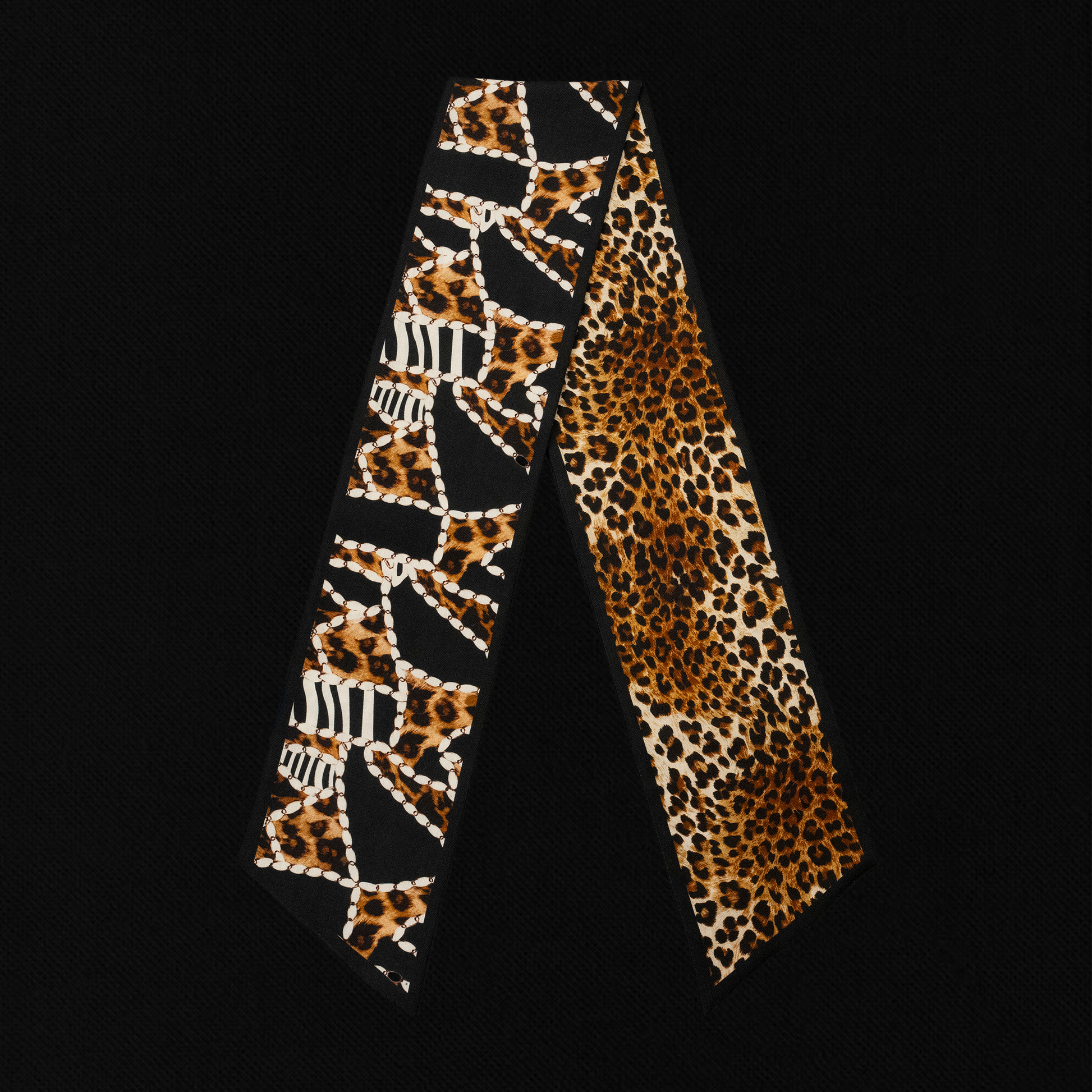 KAIYI 15x150CM Silk-Wool Scarf in Double-Sided Luxurious Print for Women Fashion and Gift (SW15-02)