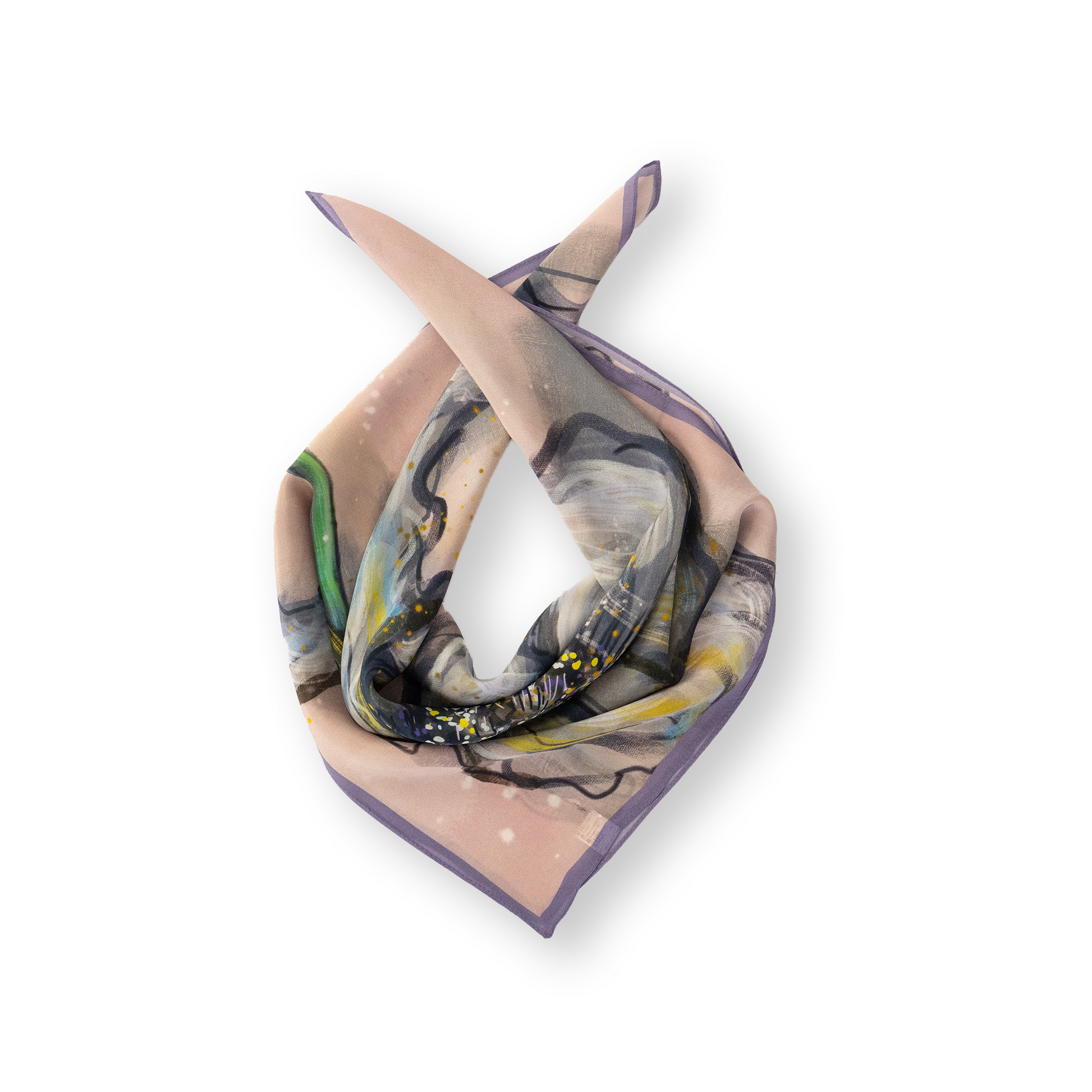 KAIYI 65x65CM Lightweight Crepe de Chine Silk Scarf for Summer Accessory and Gift (SZ65-03)