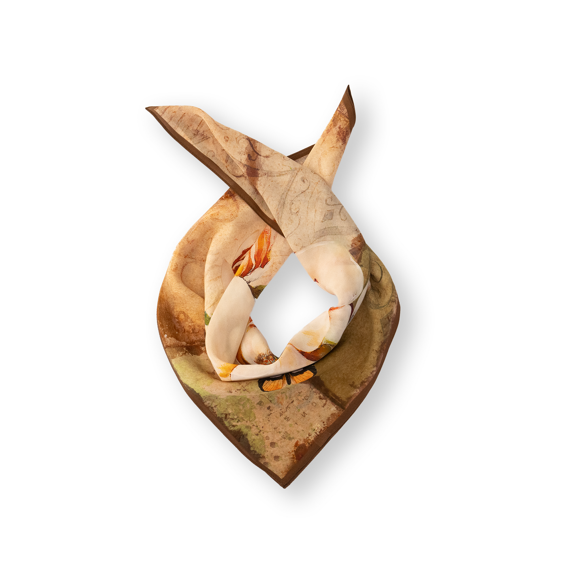 KAIYI 65x65CM Lightweight Crepe de Chine Silk Scarf for Summer Accessory and Gift (SZ65-07)