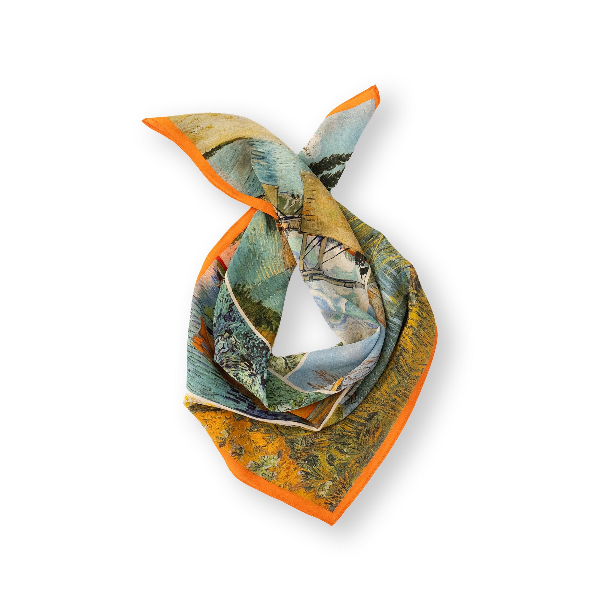 KAIYI 65x65CM Lightweight Crepe de Chine Silk Scarf for Summer Accessory and Gift (SZ65-20)