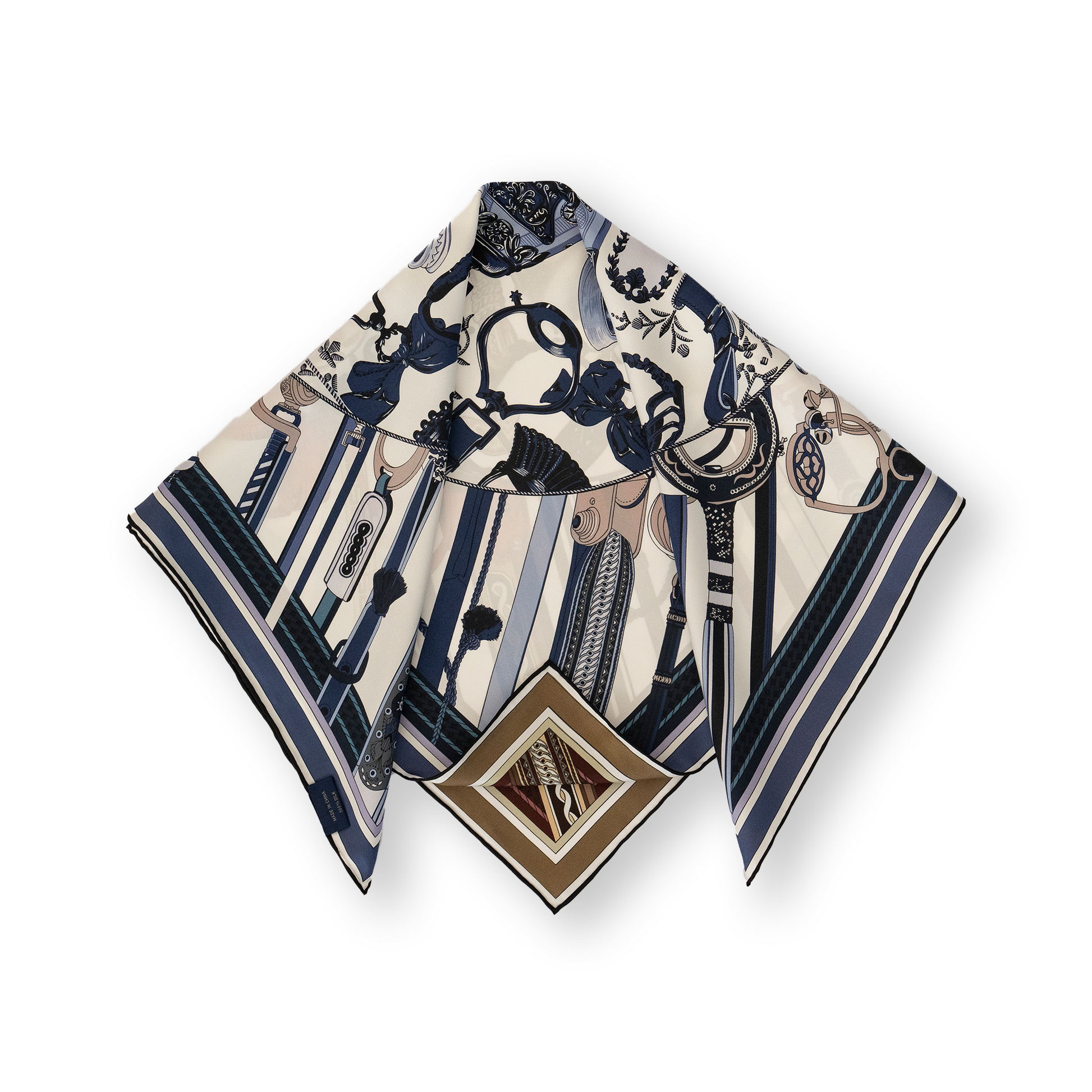 KAIYI 65x65CM 100% Twill Silk Double-sided Scarf for Woman Fashion and Gift (T65-01)
