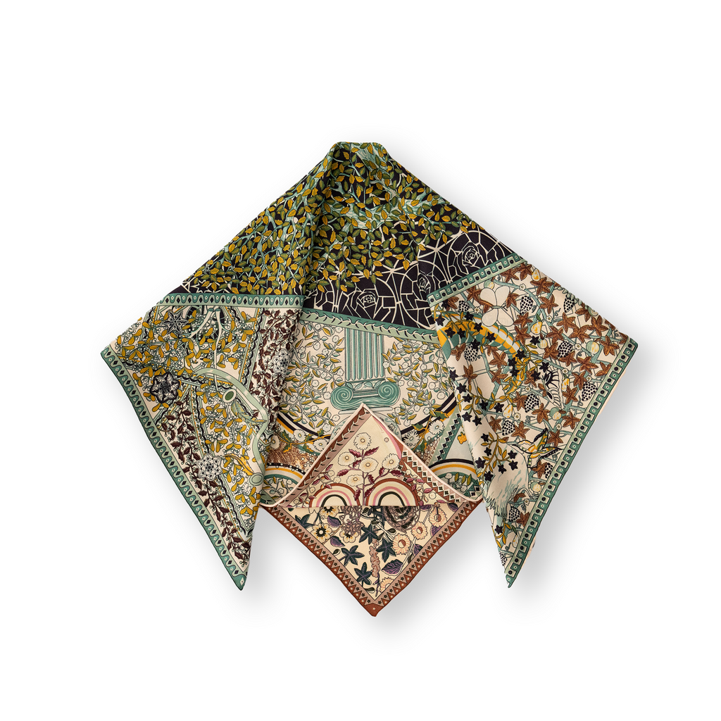 KAIYI 65x65CM 100% Twill Silk Double-sided Scarf for Woman Fashion and Gift (T65-07)