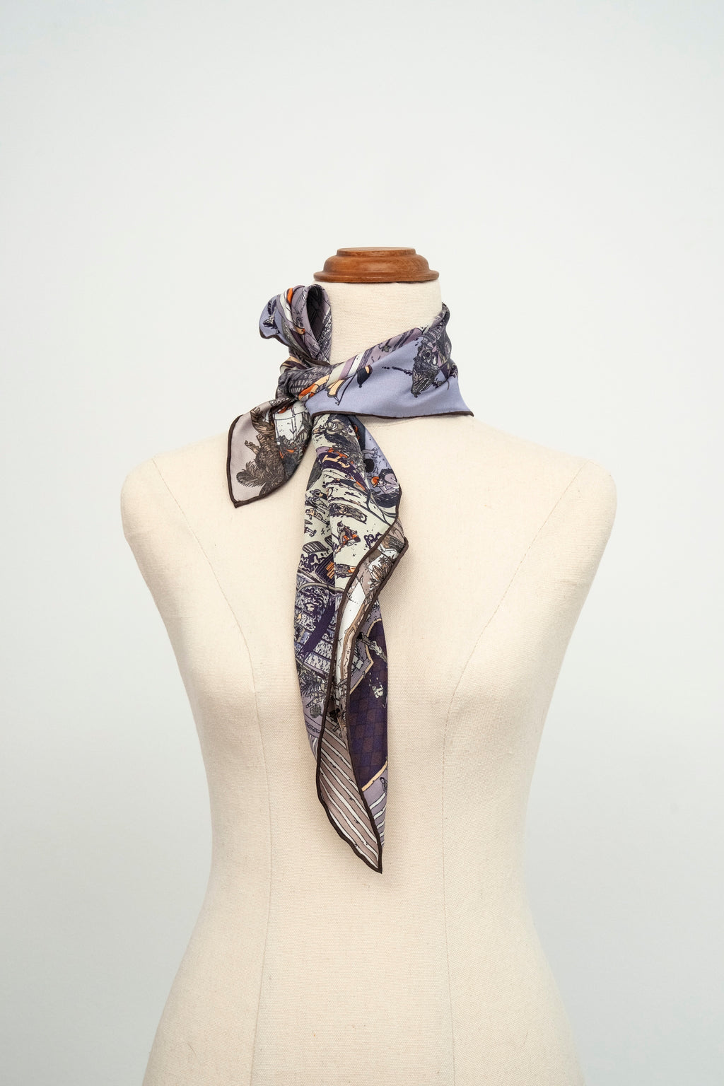 KAIYI 65x65CM 100% Twill Silk Double-sided Scarf for Woman Fashion and Gift (T65-08)