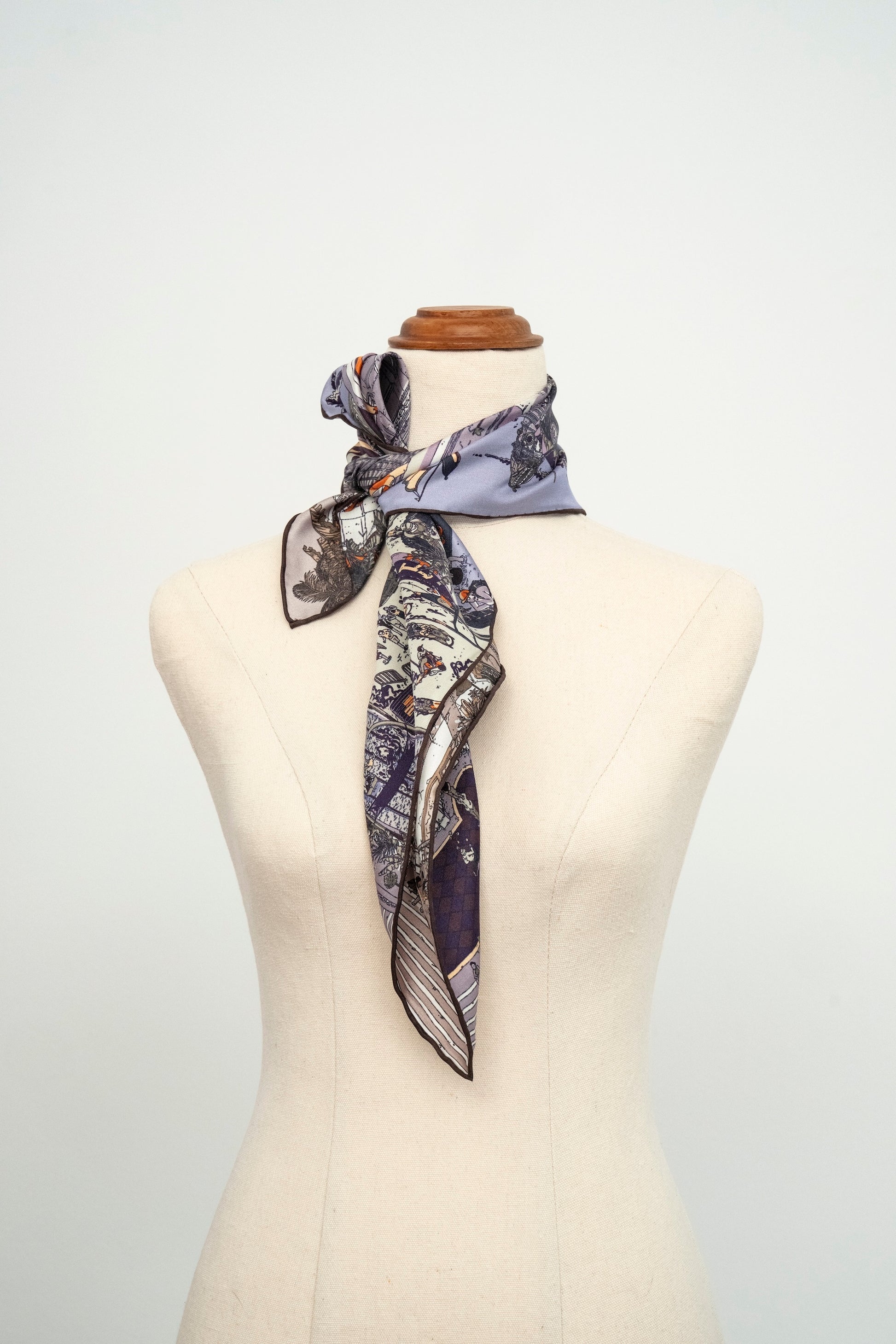 KAIYI 65x65CM 100% Twill Silk Double-sided Scarf for Woman Fashion and Gift (T65-08)