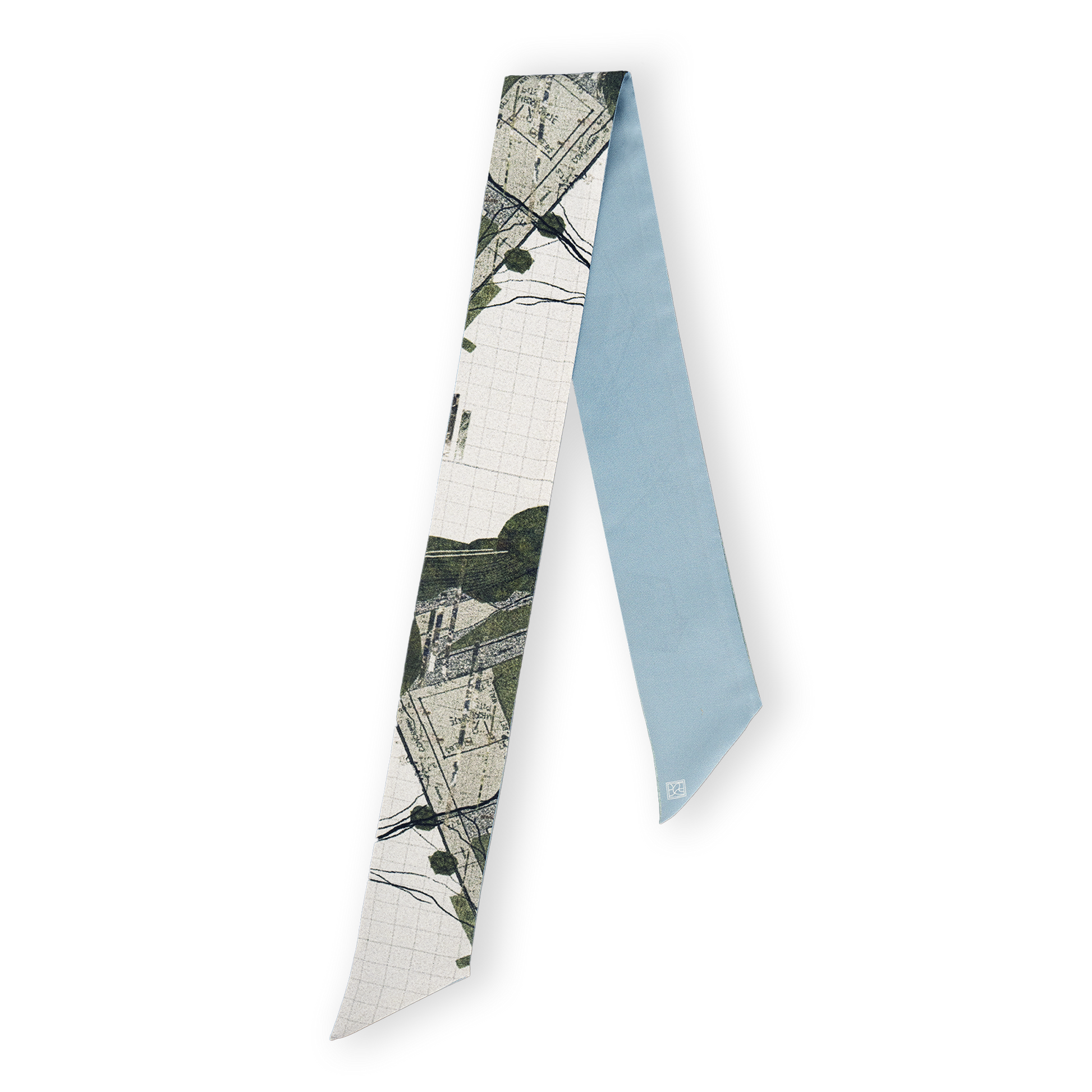 "Cockatoo Island Paths" Silk Twilly