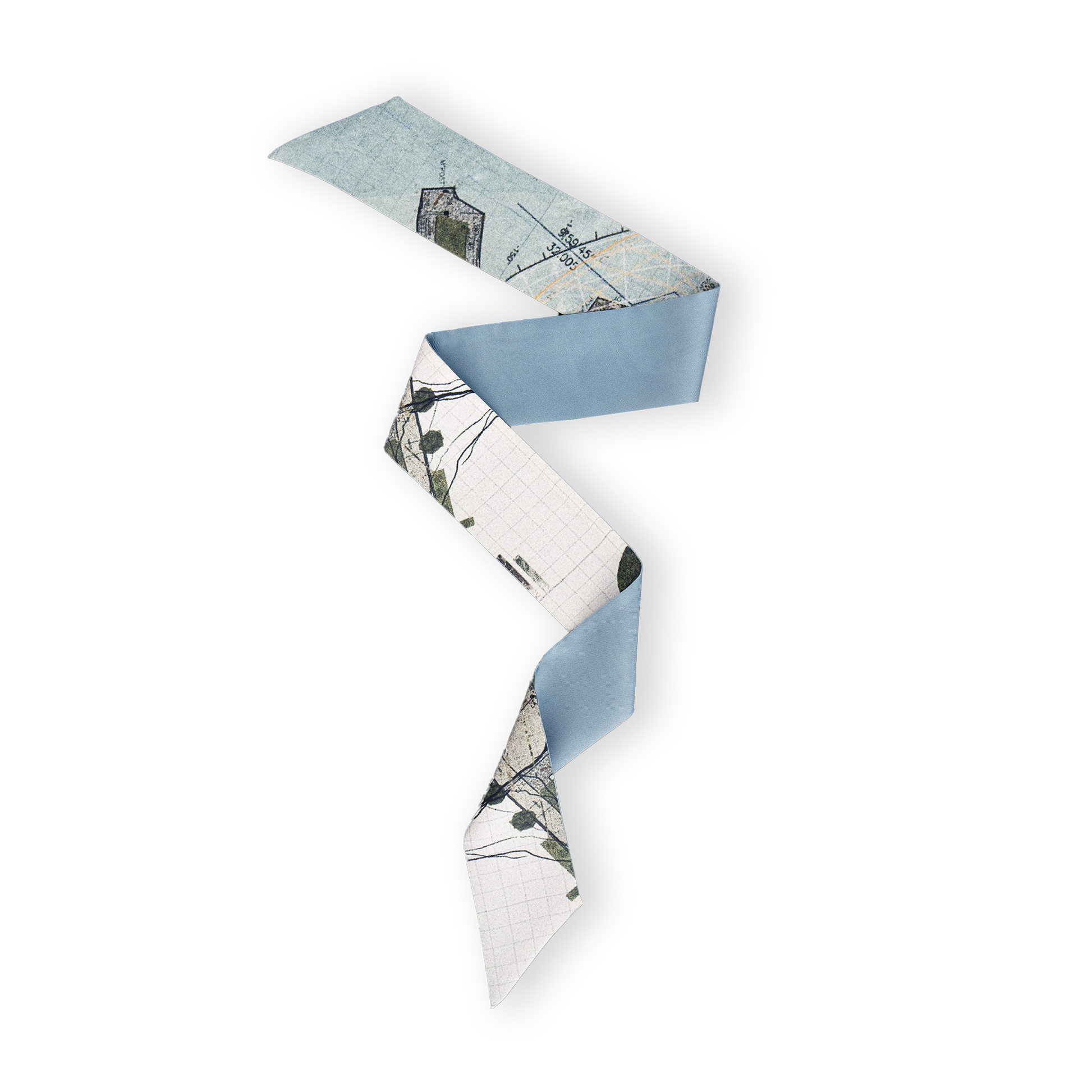 "Cockatoo Island Paths" Silk Twilly