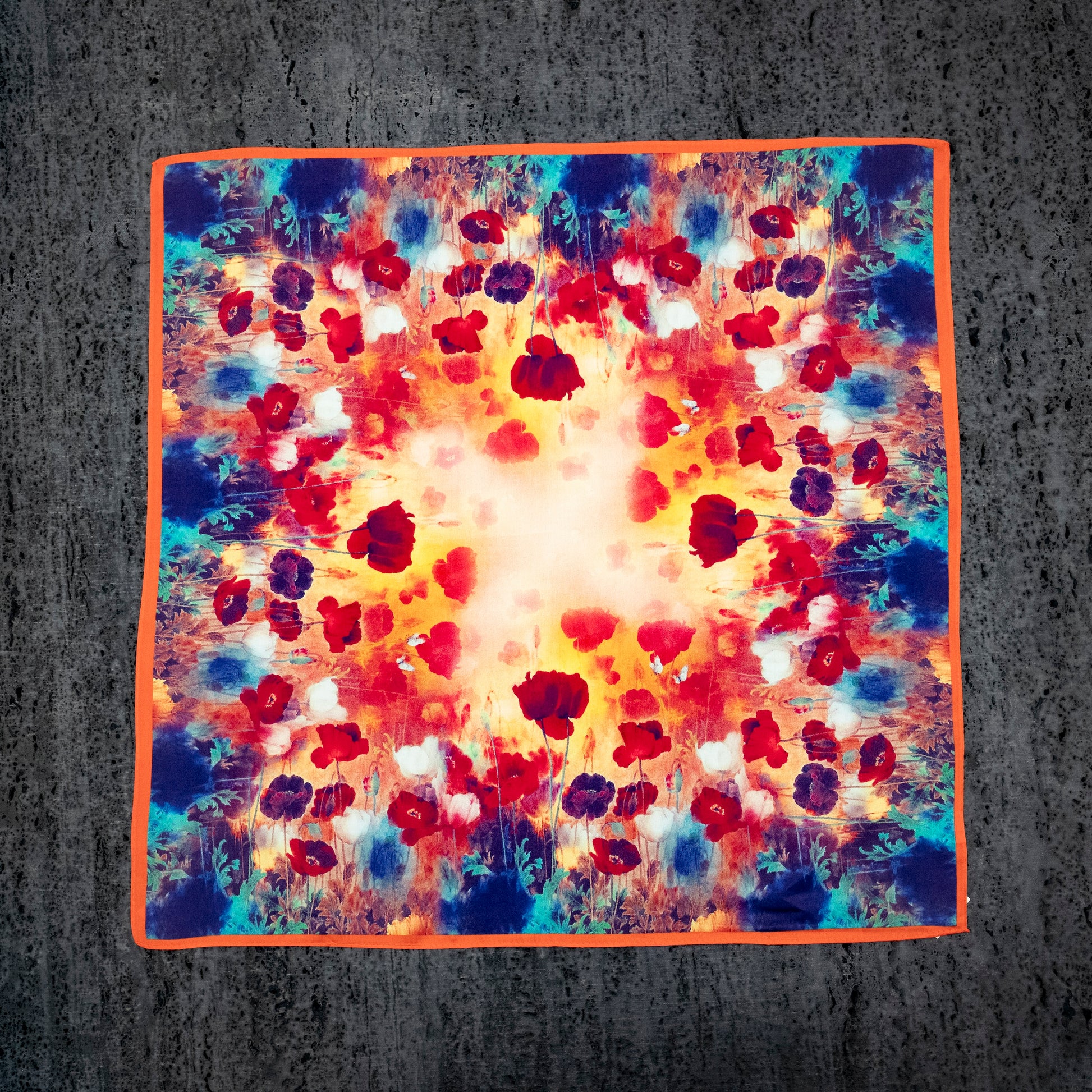 KAIYI 53x53CM 100% Pure Silk Scarf for Women Fashion and Gift (Luxurious13)