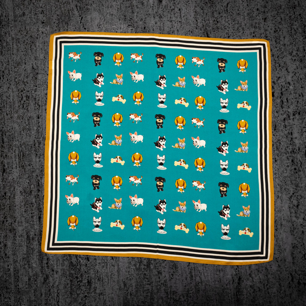 KAIYI 53x53CM 100% Pure Silk Scarf for Women Fashion and Gift (Cute08)