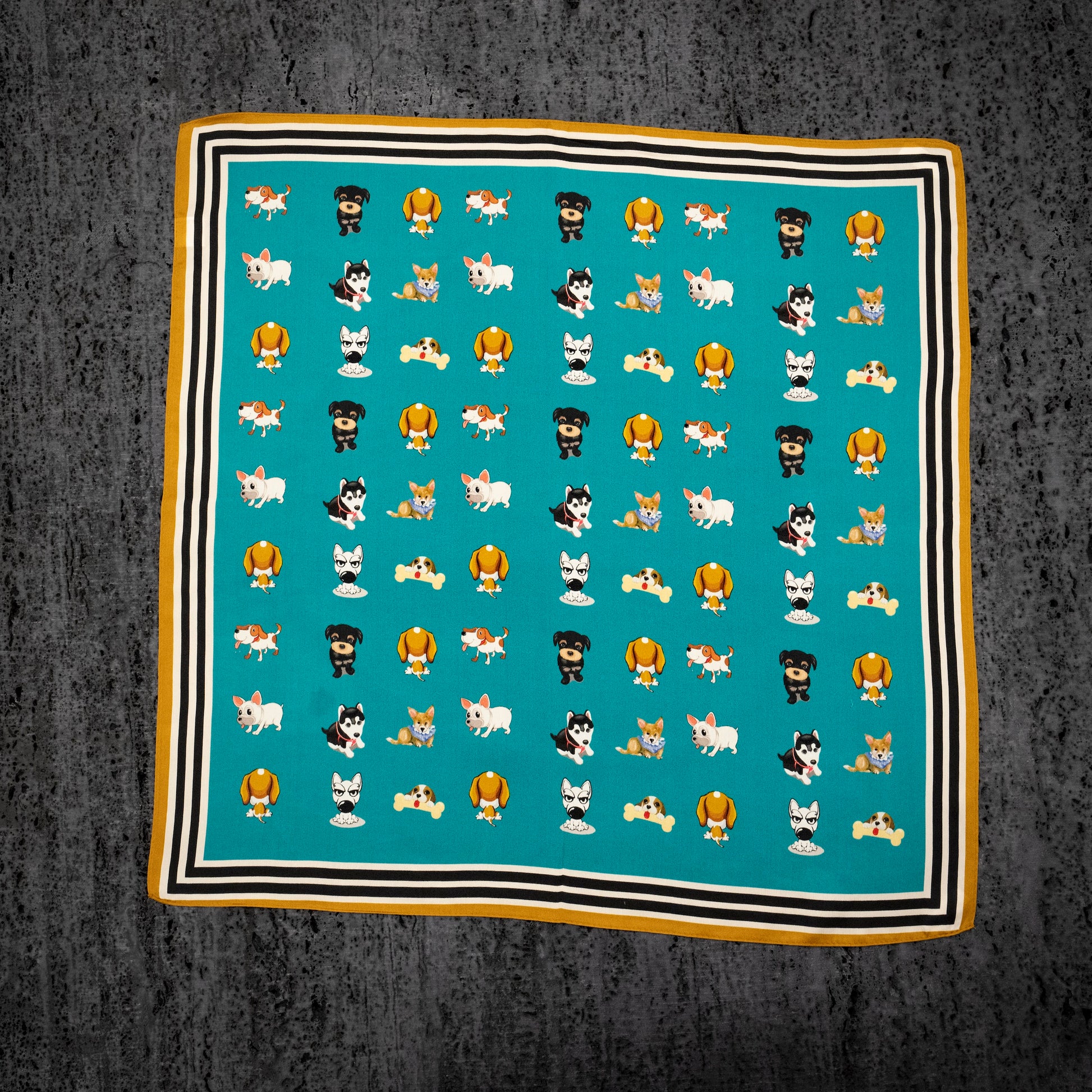 KAIYI 53x53CM 100% Pure Silk Scarf for Women Fashion and Gift (Cute08)