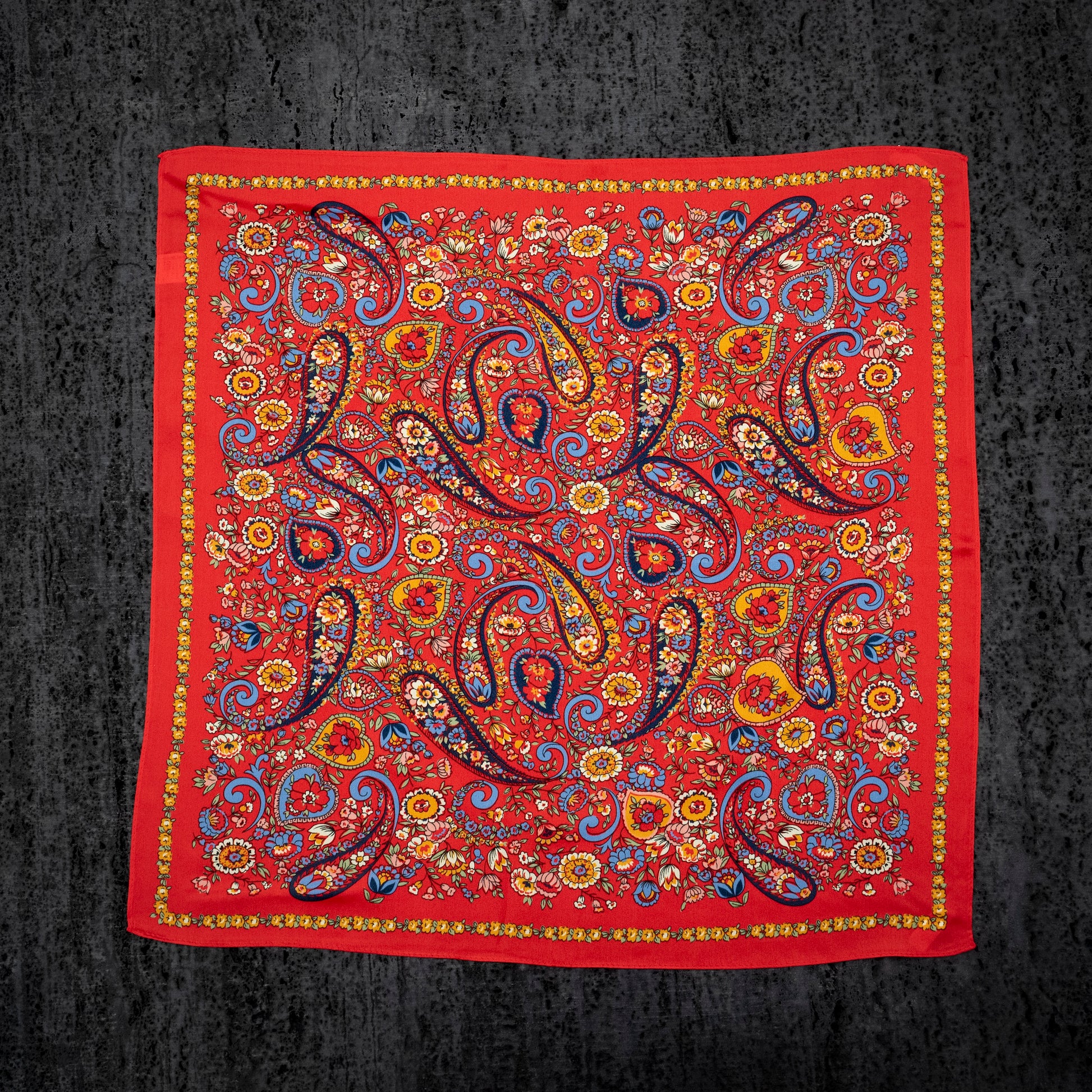 KAIYI 53x53CM 100% Pure Silk Scarf for Women Fashion and Gift (Luxurious05)