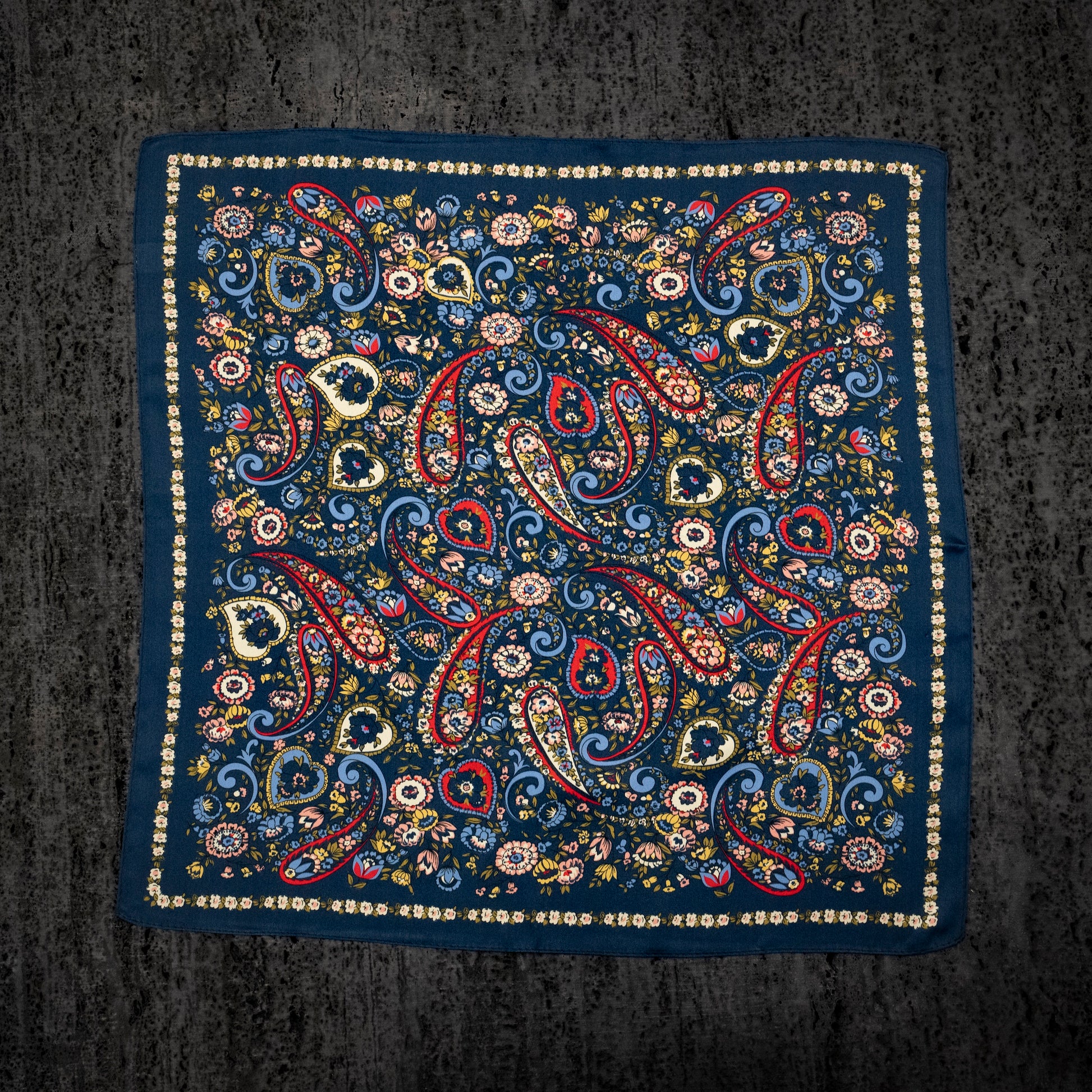 KAIYI 53x53CM 100% Pure Silk Scarf for Women Fashion and Gift (Luxurious03)