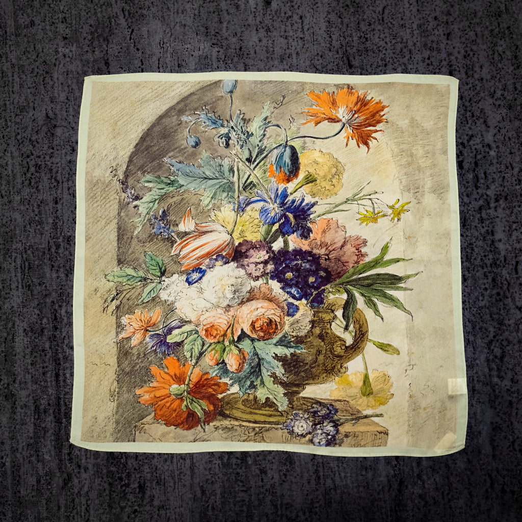 KAIYI 53x53CM 100% Pure Silk Scarf for Women Fashion and Gift (Artsy08)