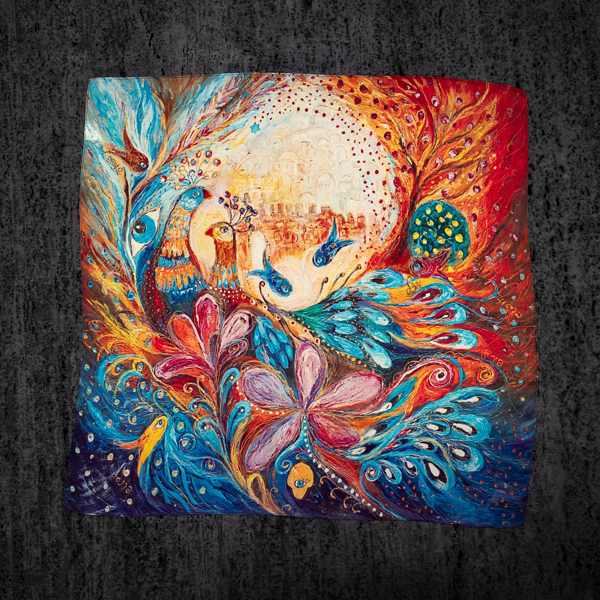 KAIYI 53x53CM 100% Pure Silk Scarf for Women Fashion and Gift (Luxurious01)