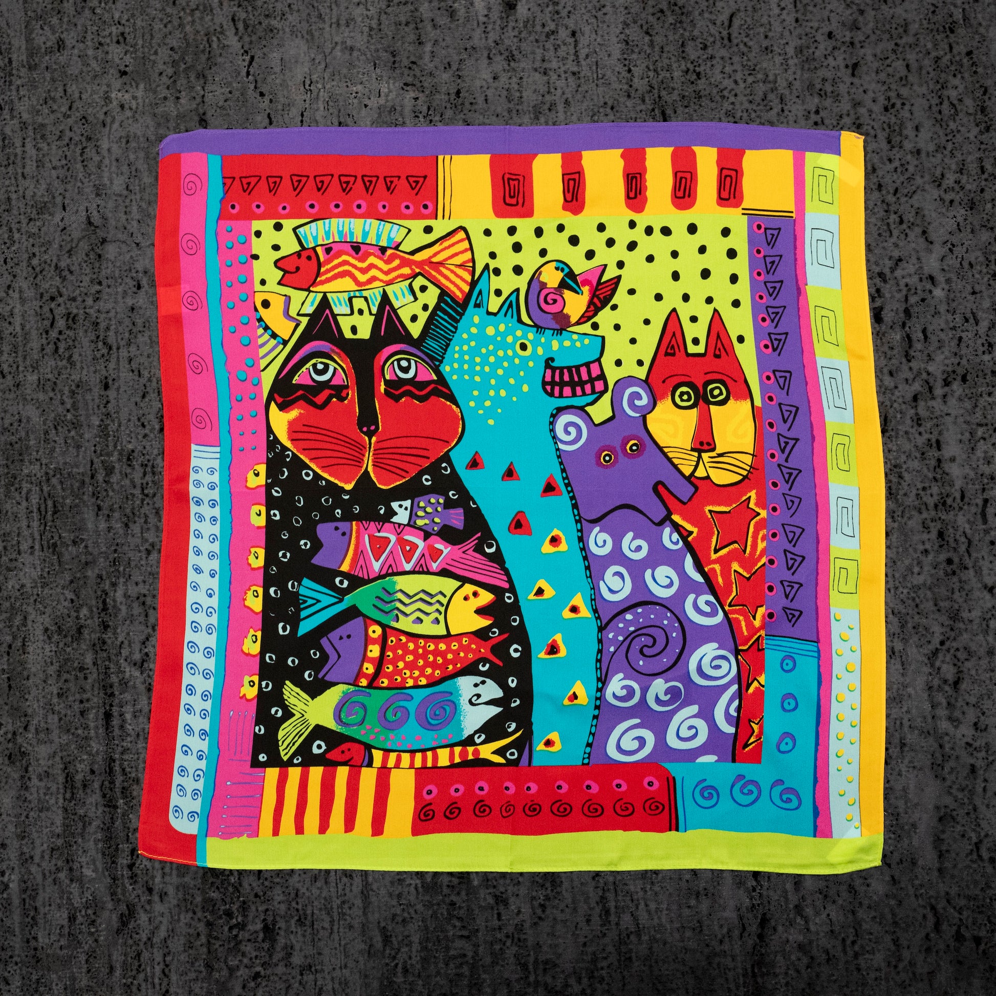 KAIYI 53x53CM 100% Pure Silk Scarf for Women Fashion and Gift (Artsy05)