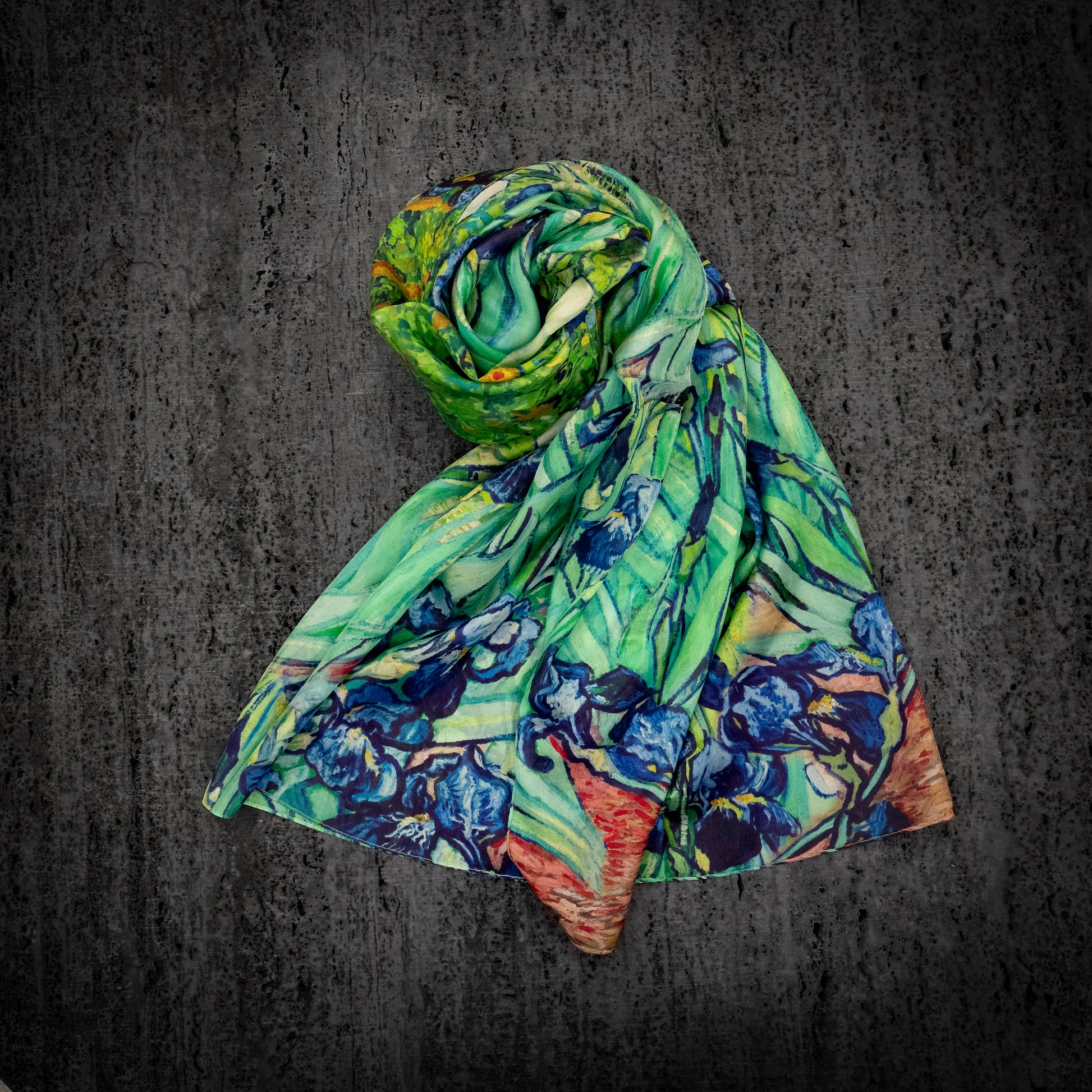 KAIYI 110x170CM 100% Pure Paj Silk Scarf in Oil Floral Print for Women Fashion and Gift (PAJ02)