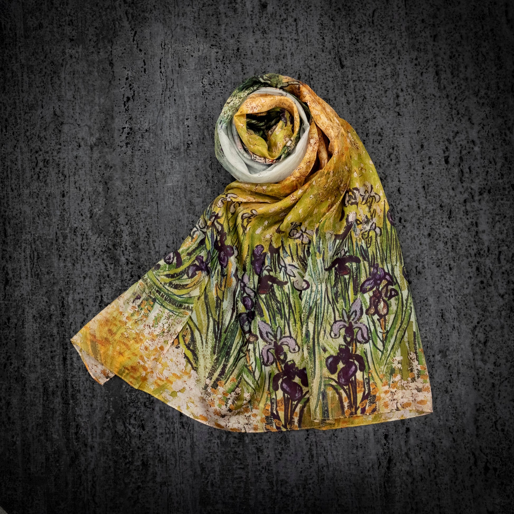 KAIYI 110x170CM 100% Pure Paj Silk Scarf in Oil Floral Print for Women Fashion and Gift (PAJ13)