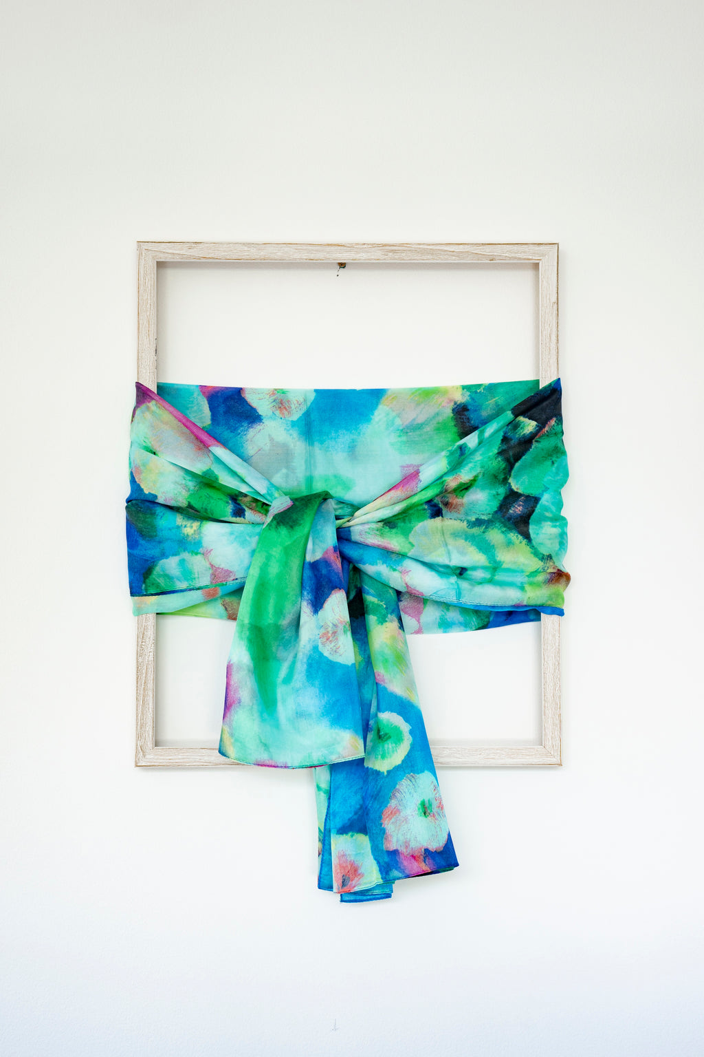 KAIYI 110x170CM 100% Pure Paj Silk Scarf in Floral Print for Women Fashion and Gift (PAJ03)