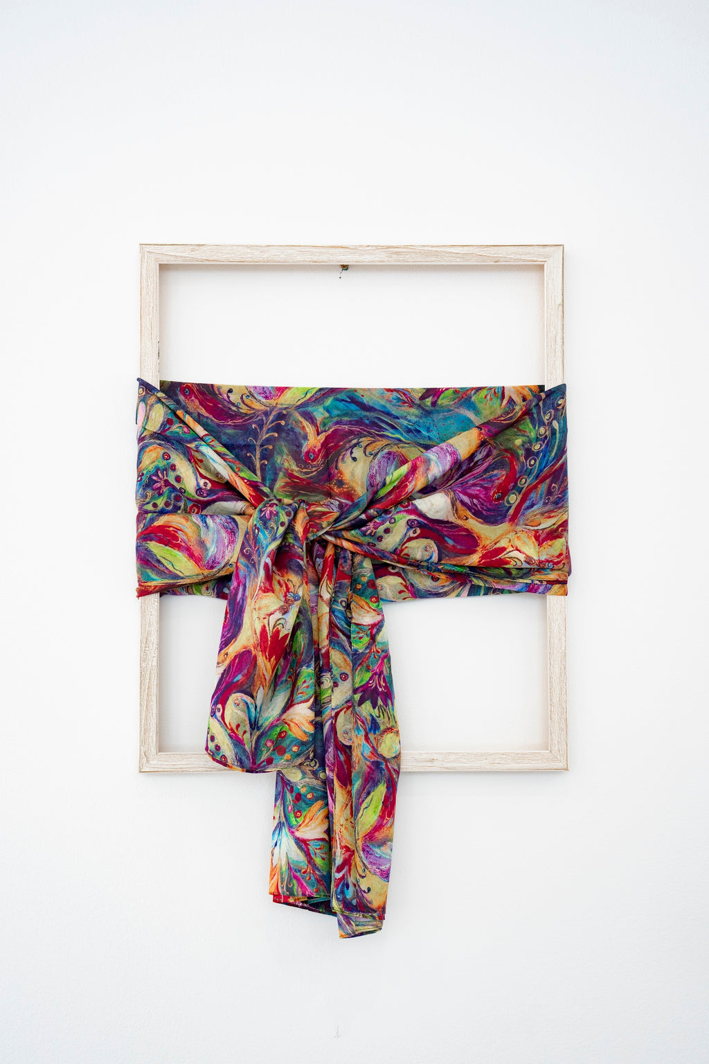 KAIYI 110x170CM 100% Pure Paj Silk Scarf in Oil Print for Women Fashion and Gift (PAJ09)