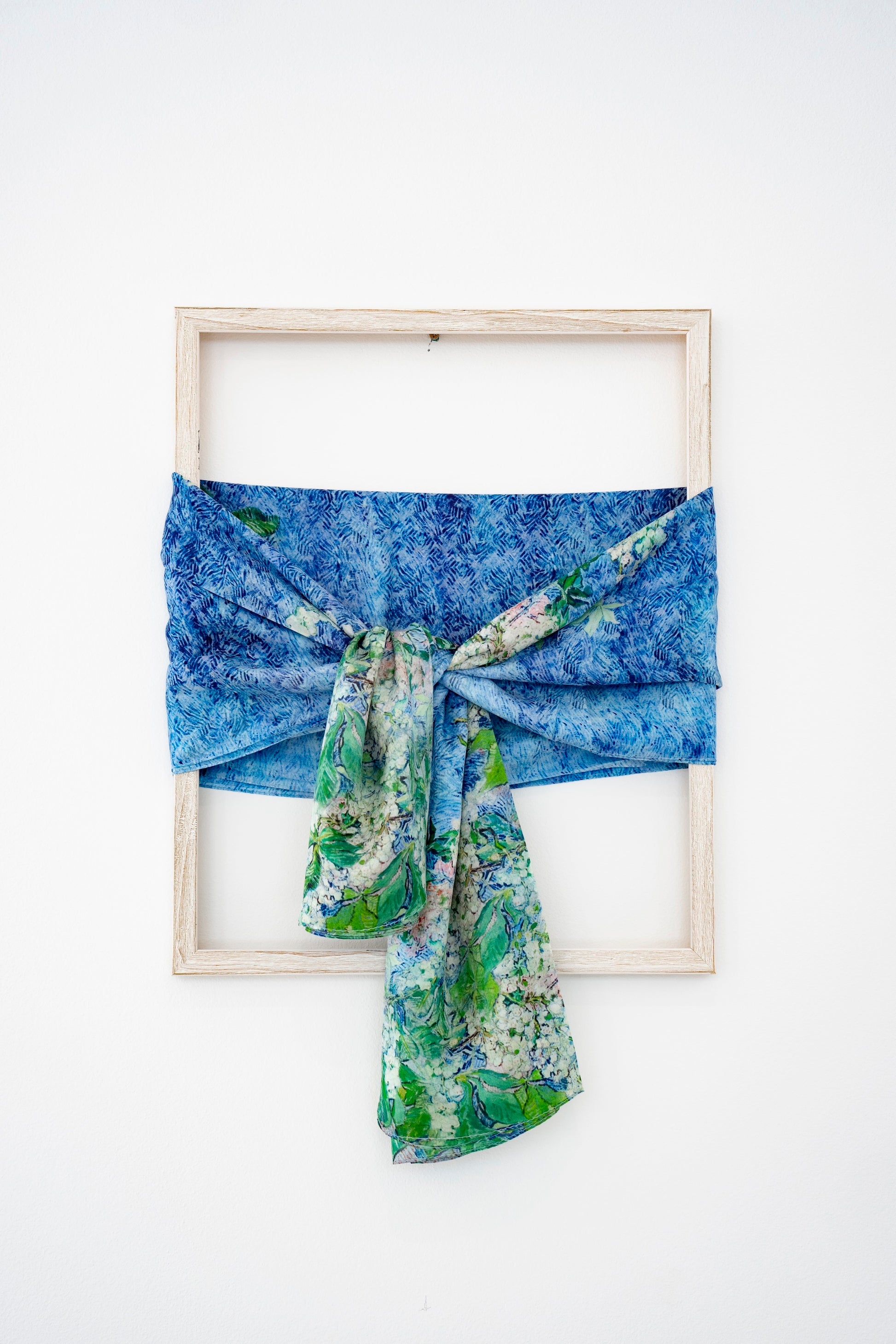 KAIYI 110x170CM 100% Pure Paj Silk Scarf in Oil Floral Print for Women Fashion and Gift (PAJ12)