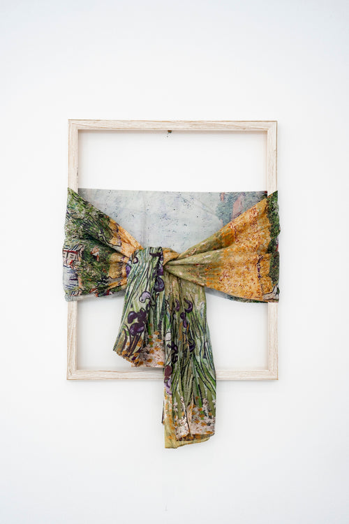 KAIYI 110x170CM 100% Pure Paj Silk Scarf in Oil Floral Print for Women Fashion and Gift (PAJ13)