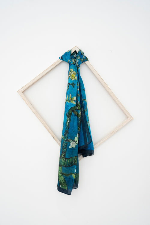 KAIYI 110x170CM 100% Pure Paj Silk Scarf in Floral Print for Women Fashion and Gift (PAJ14)