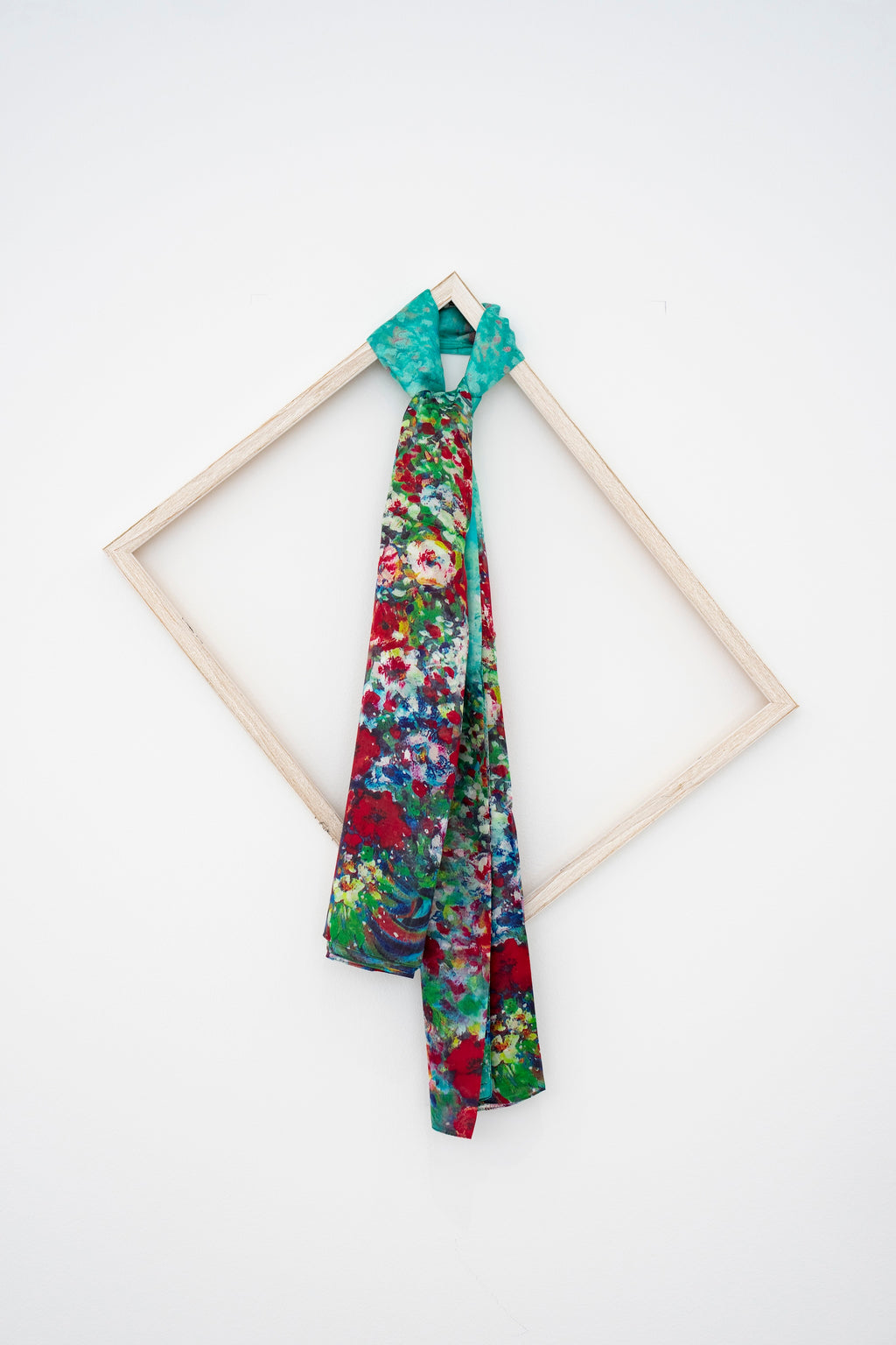 KAIYI 110x170CM 100% Pure Paj Silk Scarf in Oil Floral Print for Women Fashion and Gift (PAJ11)