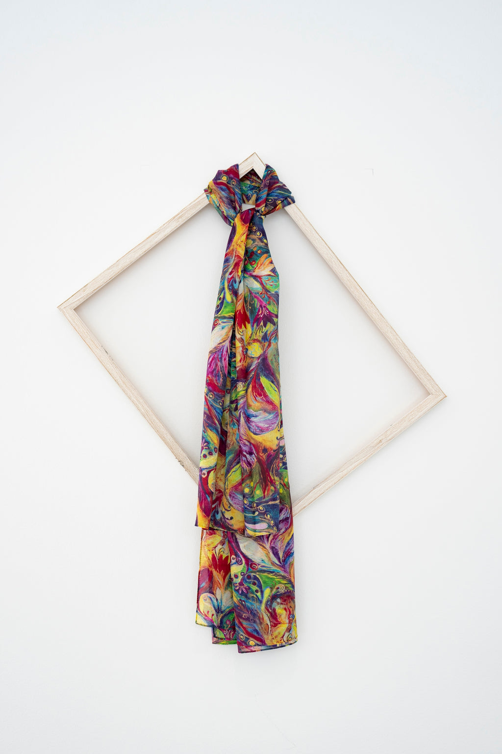 KAIYI 110x170CM 100% Pure Paj Silk Scarf in Oil Print for Women Fashion and Gift (PAJ09)