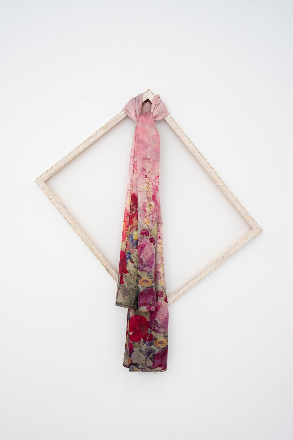 KAIYI 110x170CM 100% Pure Paj Silk Scarf in Oil Floral Print for Women Fashion and Gift (PAJ07)