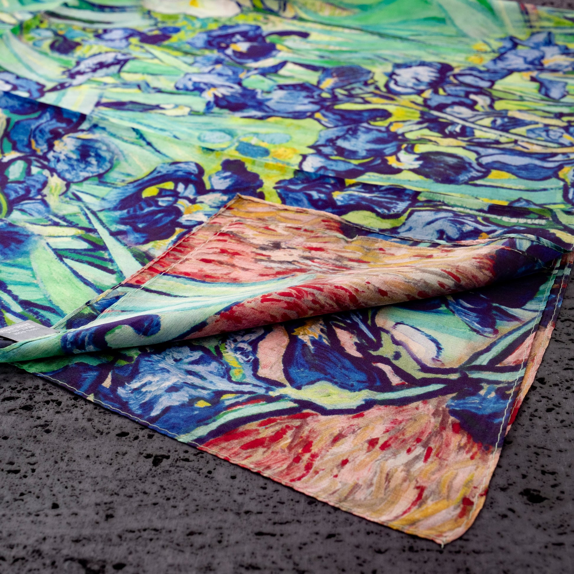 KAIYI 110x170CM 100% Pure Paj Silk Scarf in Oil Floral Print for Women Fashion and Gift (PAJ02)