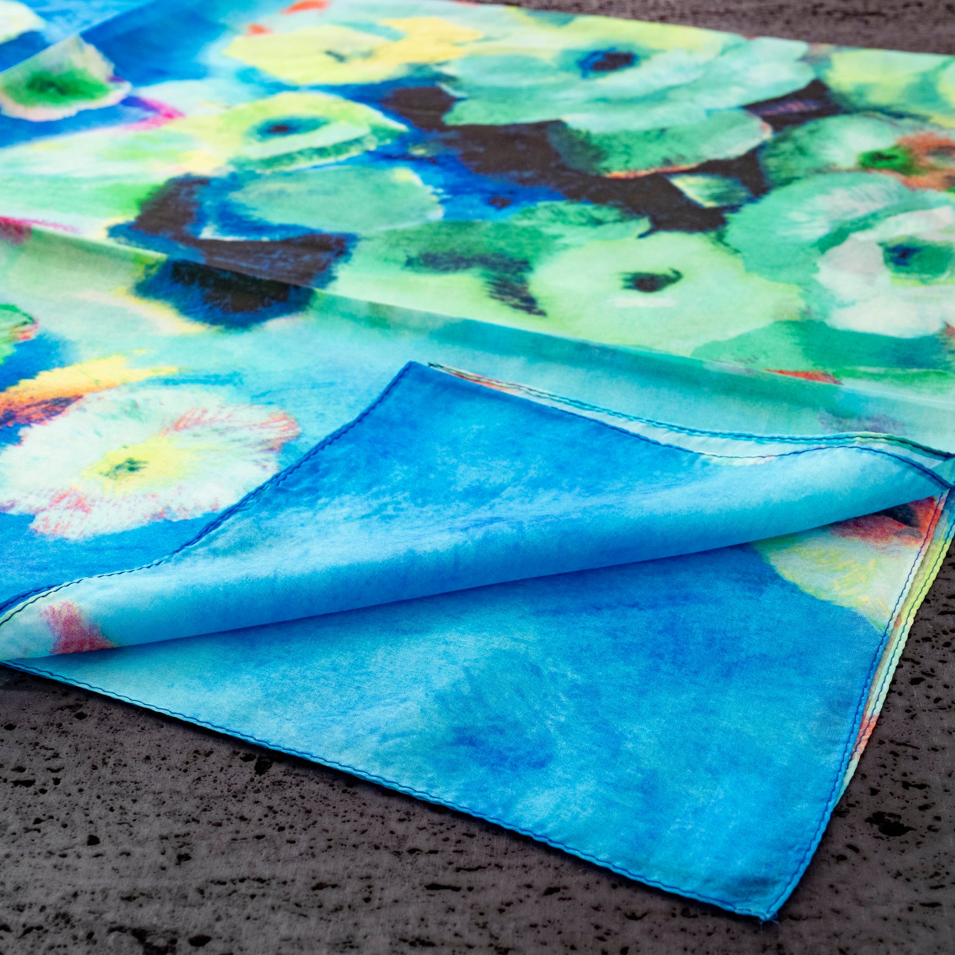 KAIYI 110x170CM 100% Pure Paj Silk Scarf in Floral Print for Women Fashion and Gift (PAJ03)