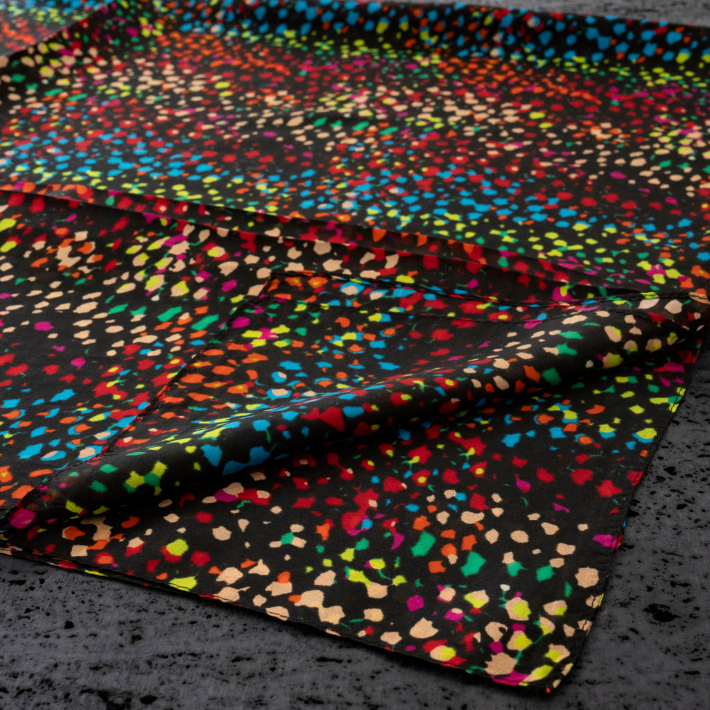 KAIYI 110x170CM 100% Pure Paj Silk Scarf in Abstract Print for Women Fashion and Gift (PAJ01)
