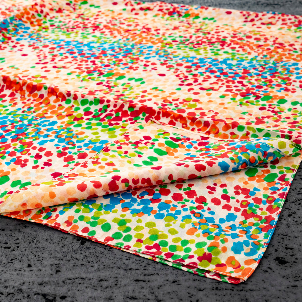 KAIYI 110x170CM 100% Pure Paj Silk Scarf in Abstract Print for Women Fashion and Gift (PAJ04)