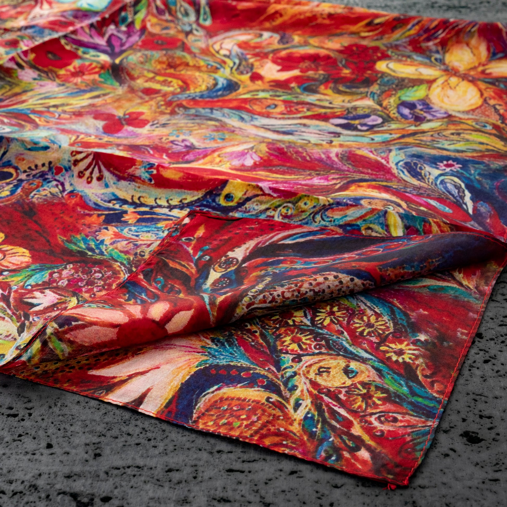 KAIYI 110x170CM 100% Pure Paj Silk Scarf in Oil Print for Women Fashion and Gift (PAJ08)