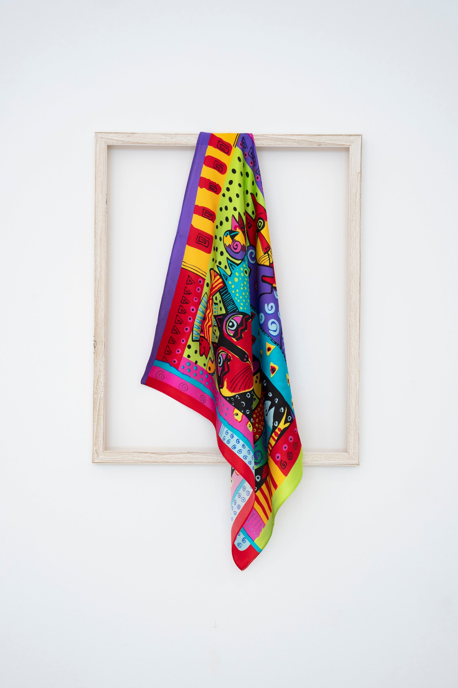 KAIYI 53x53CM 100% Pure Silk Scarf for Women Fashion and Gift (Artsy05)