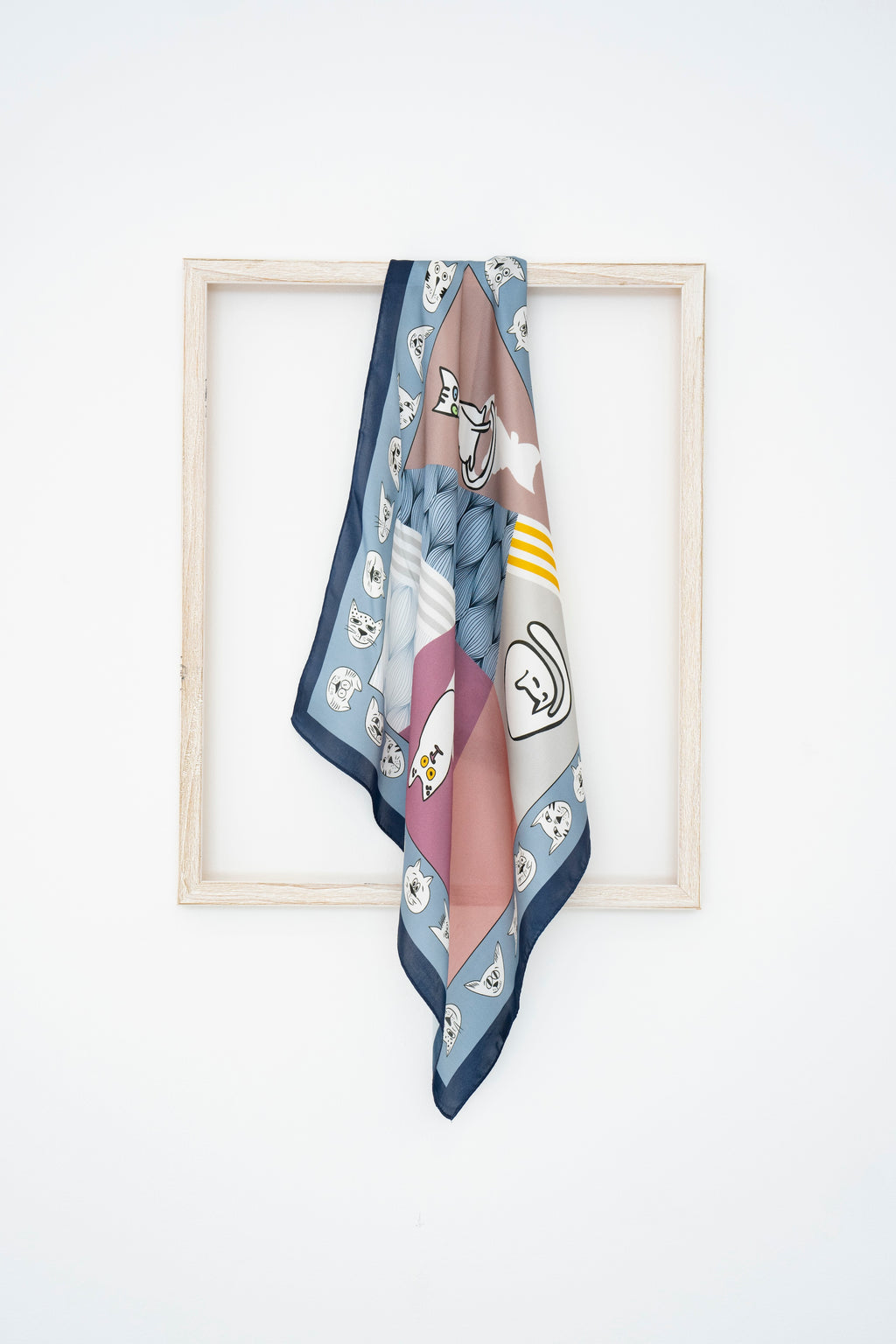 KAIYI 53x53CM 100% Pure Silk Scarf for Women Fashion and Gift (Cute02)