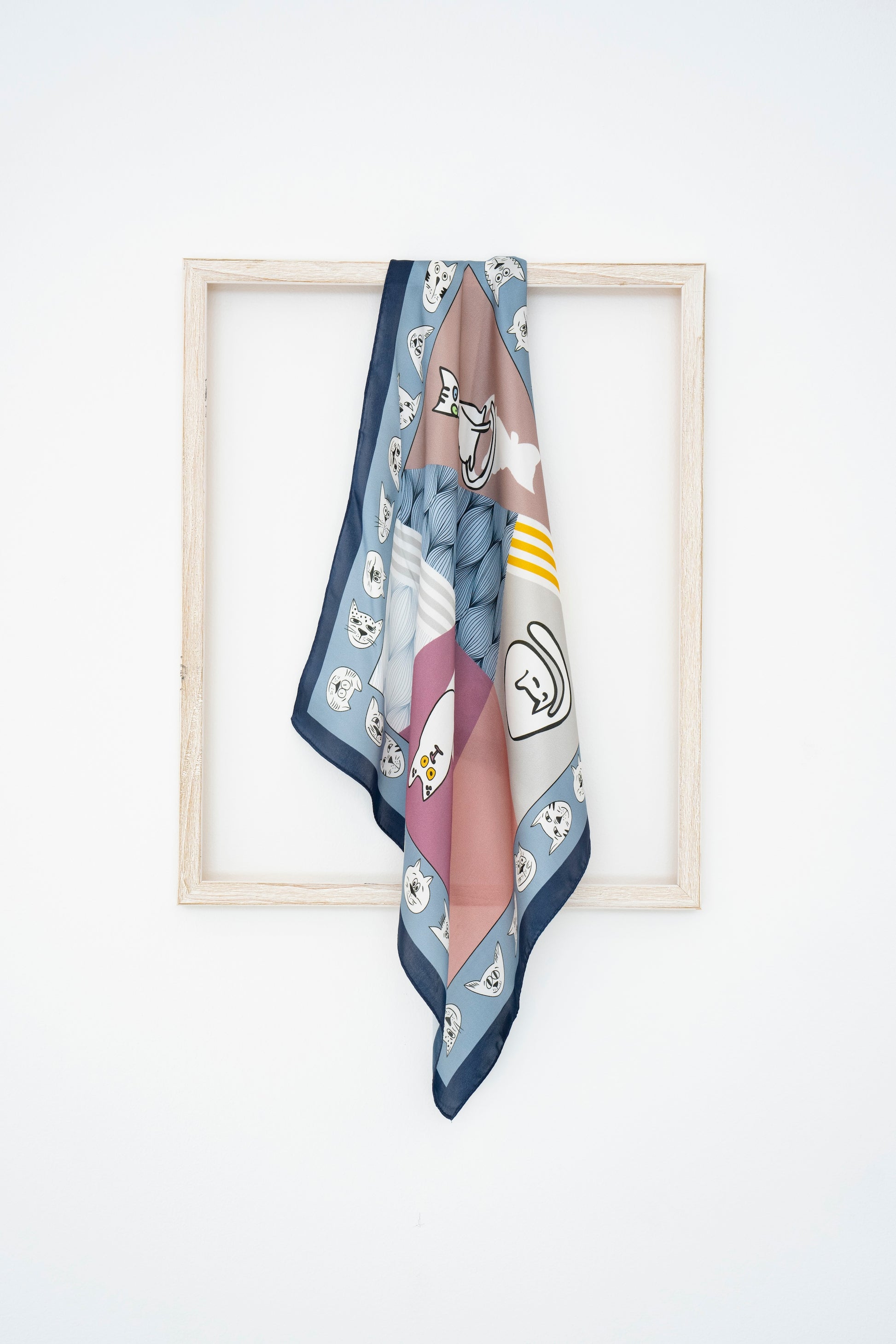 KAIYI 53x53CM 100% Pure Silk Scarf for Women Fashion and Gift (Cute02)