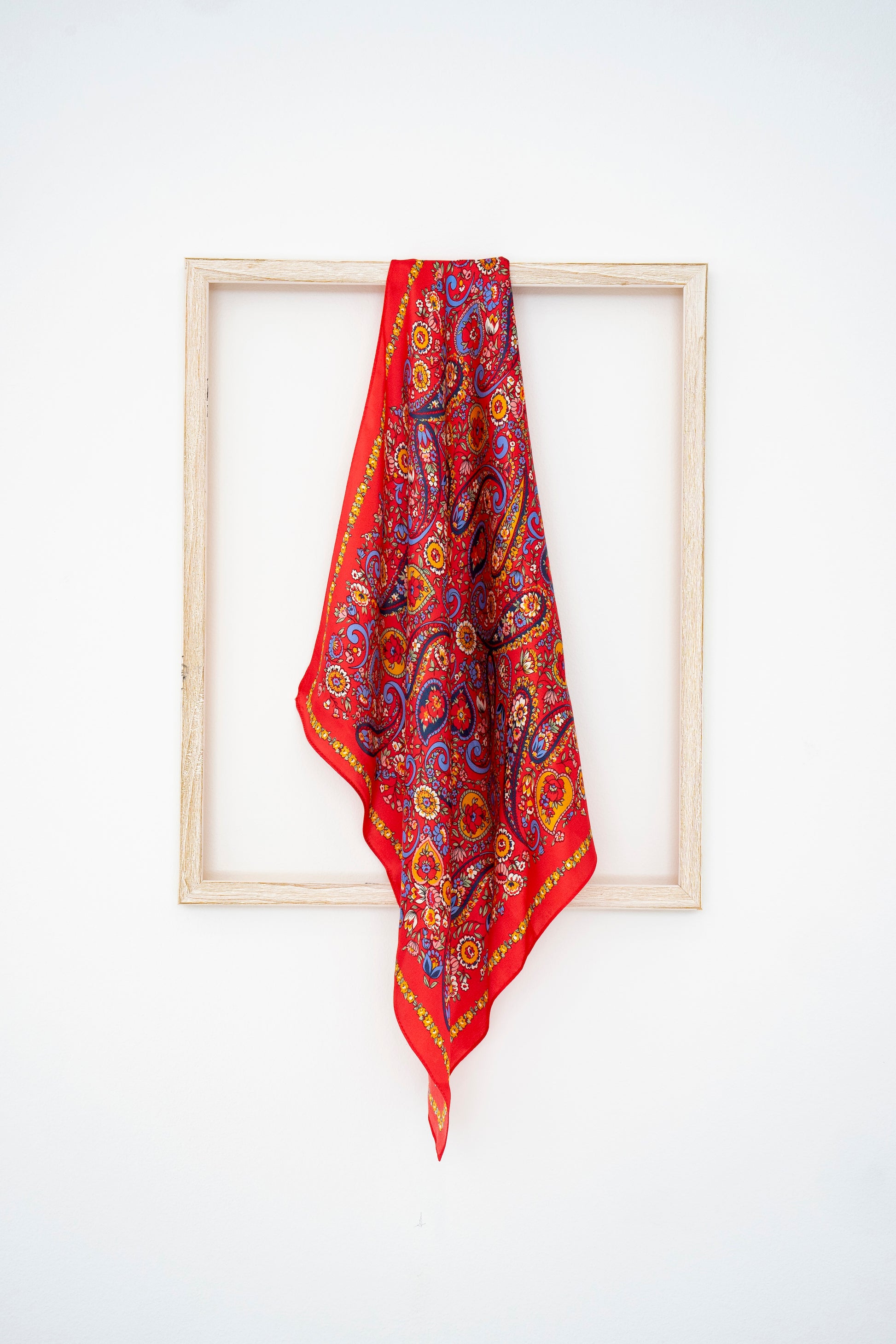 KAIYI 53x53CM 100% Pure Silk Scarf for Women Fashion and Gift (Luxurious05)