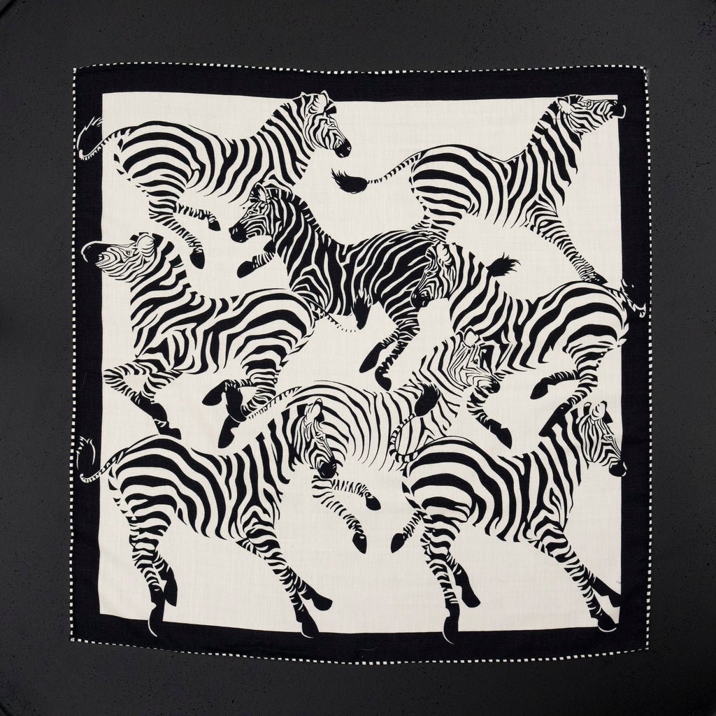 KAIYI 70x70CM Silk-Wool Scarf in Animal Print for Women Fashion and Gift (SW65-02)